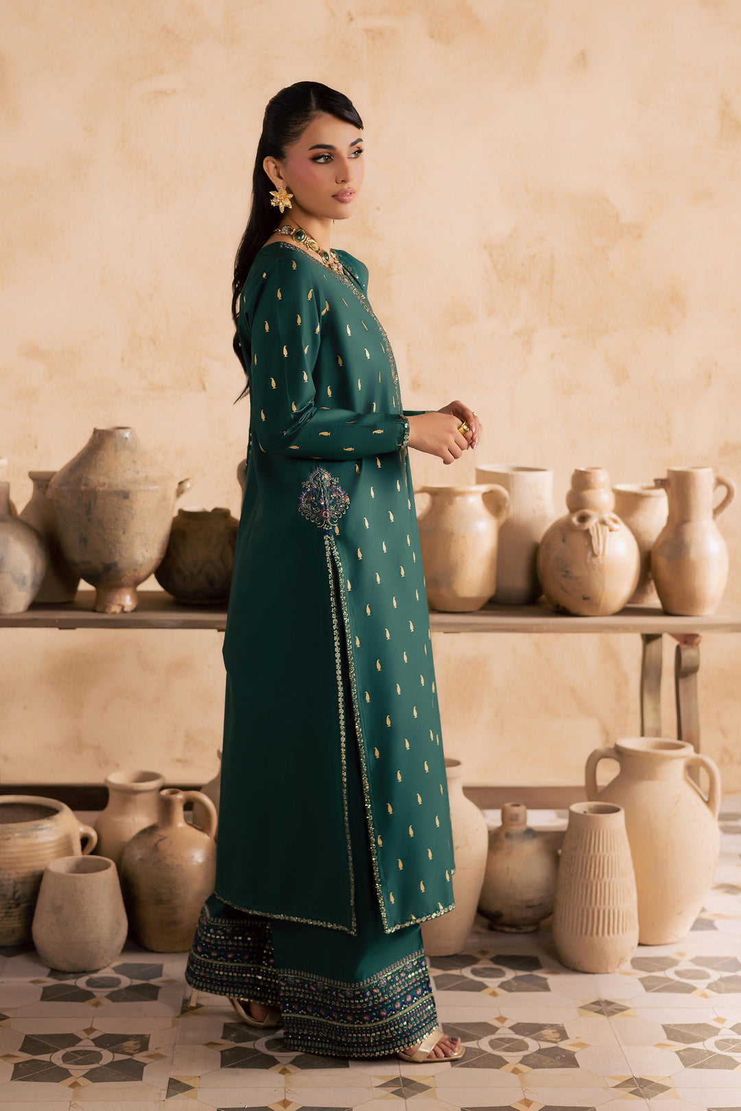  Caspien 3Pc - Embroidered Festive Pret BATIKSS26  BATIK   XS / Perzik Green / Giza-S / Perzik Green / Giza-M / Perzik Green / Giza-L / Perzik Green / Giza-XL / Perzik Green / Giza