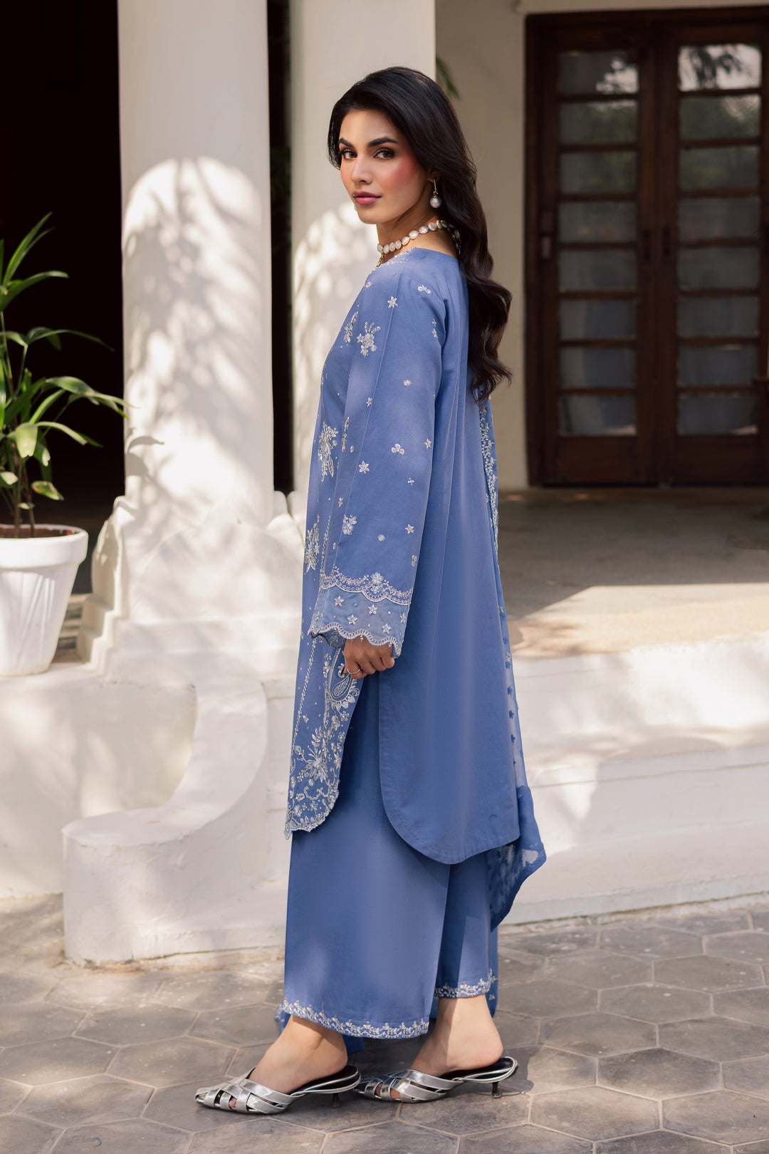  Chaandi 3Pc - Embroidered Khaddar Dress BATIK WINTER PRET 2025  BATIK   XS / Blue Horizon / Khaddar-S / Blue Horizon / Khaddar-M / Blue Horizon / Khaddar-L / Blue Horizon / Khaddar-XL / Blue Horizon / Khaddar