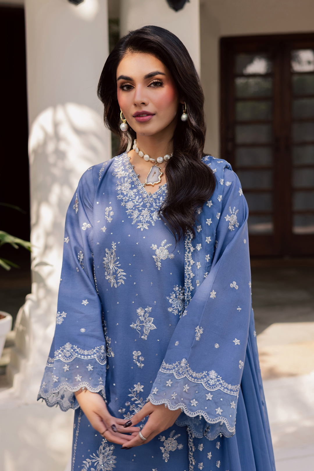  Chaandi 3Pc - Embroidered Khaddar Dress BATIK WINTER PRET 2025  BATIK   XS / Blue Horizon / Khaddar-S / Blue Horizon / Khaddar-M / Blue Horizon / Khaddar-L / Blue Horizon / Khaddar-XL / Blue Horizon / Khaddar