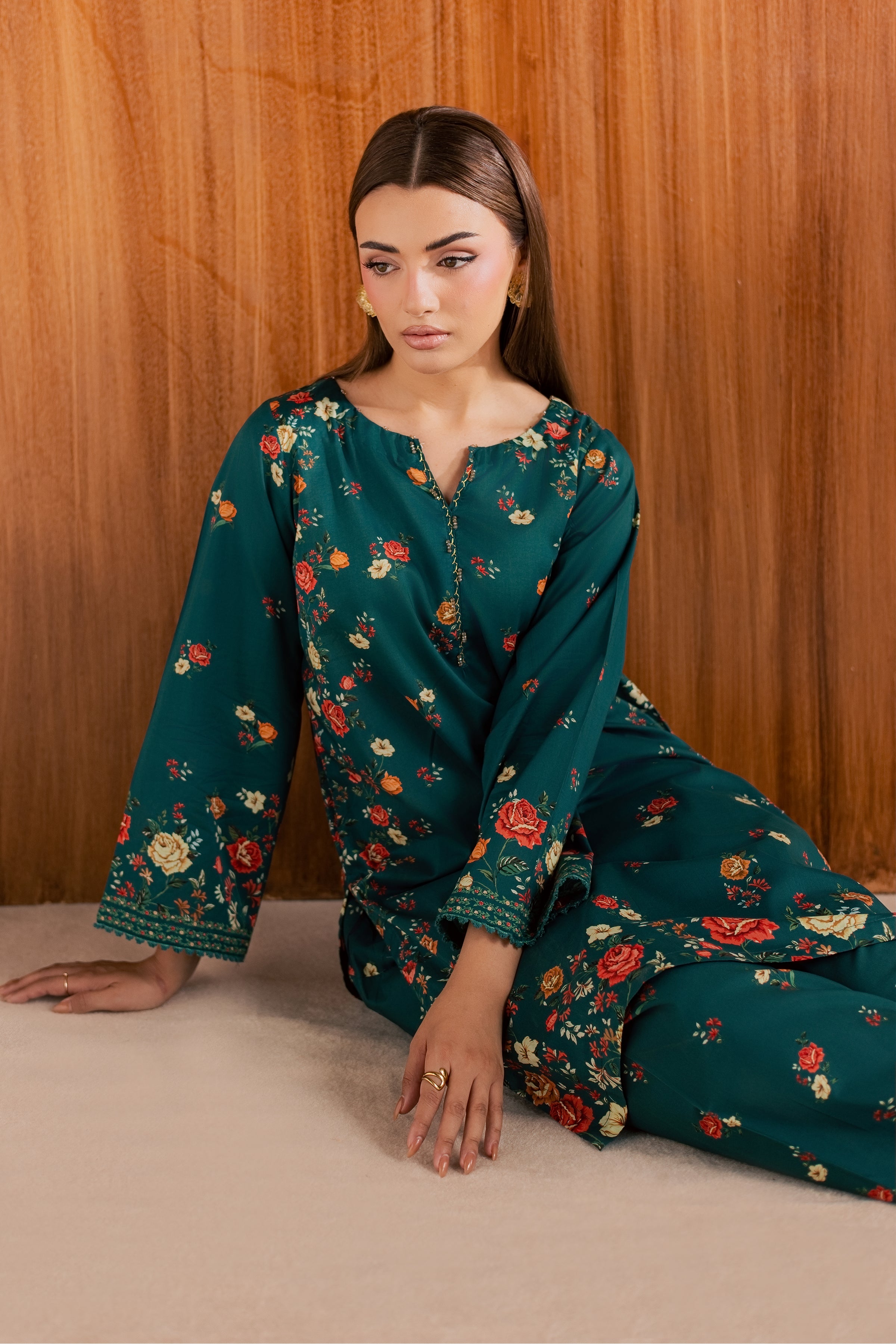  Chace 2Pc - Printed Lawn Dress BATIKSS26  BATIK   XS / Bottle Green / Lawn-S / Bottle Green / Lawn-M / Bottle Green / Lawn-L / Bottle Green / Lawn-XL / Bottle Green / Lawn