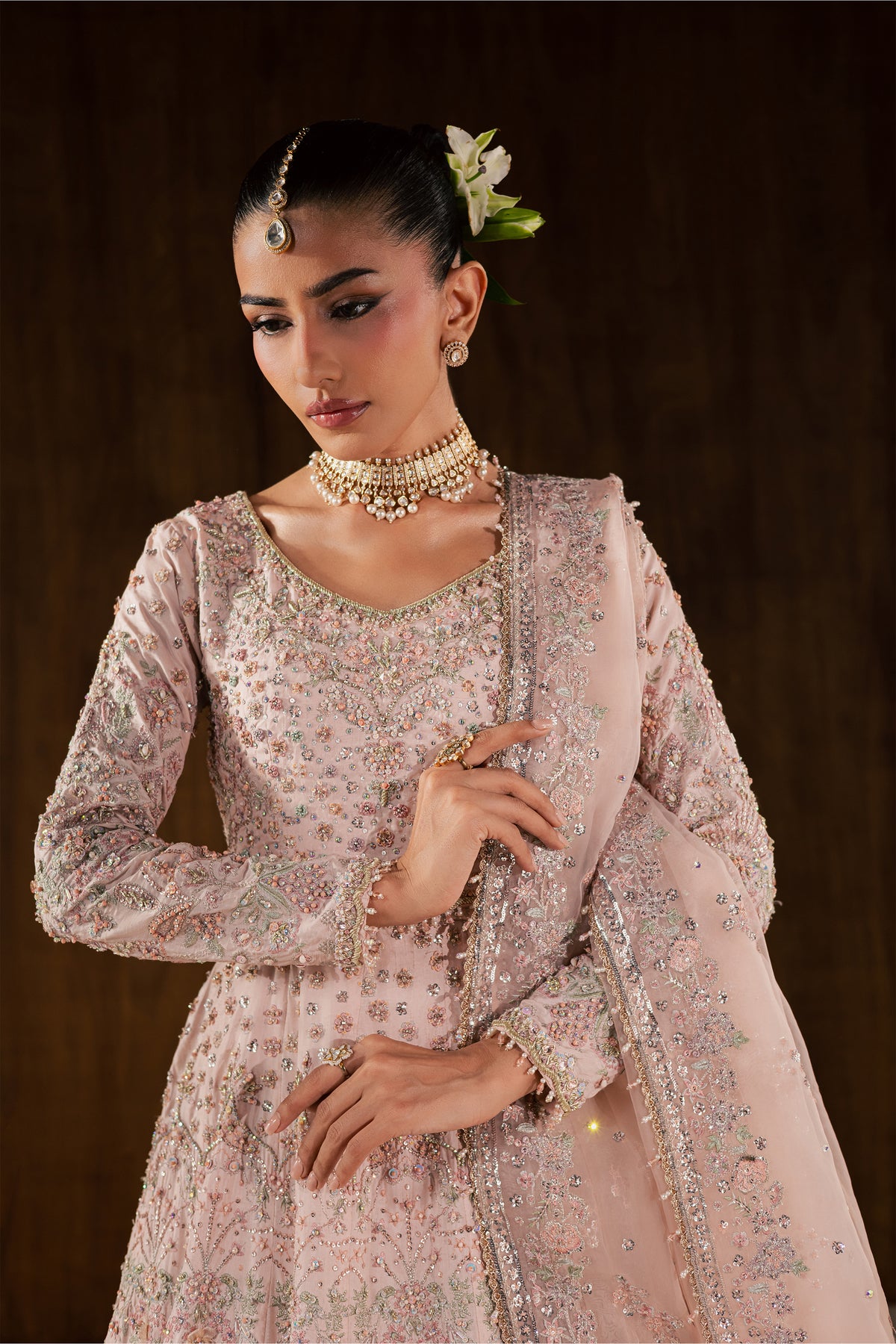 Chamkeli 4Pc - Bridal Dress BATIKBRIDALS2026  BATIK   S / Powder Pink / Raw Silk