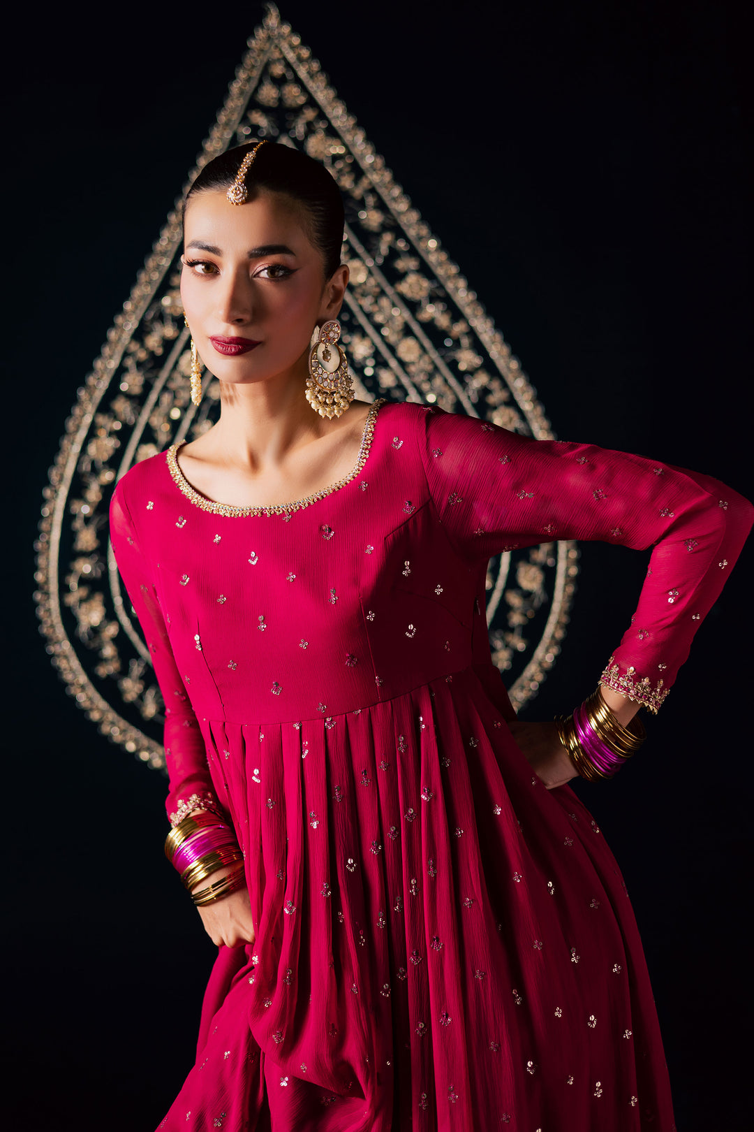  Che'rie 3Pc - Velvet Luxe Pret BATIKLuxePRET2025  BATIK   XS / Fuchsia Pink / Velvet-S / Fuchsia Pink / Velvet-M / Fuchsia Pink / Velvet-L / Fuchsia Pink / Velvet-XL / Fuchsia Pink / Velvet