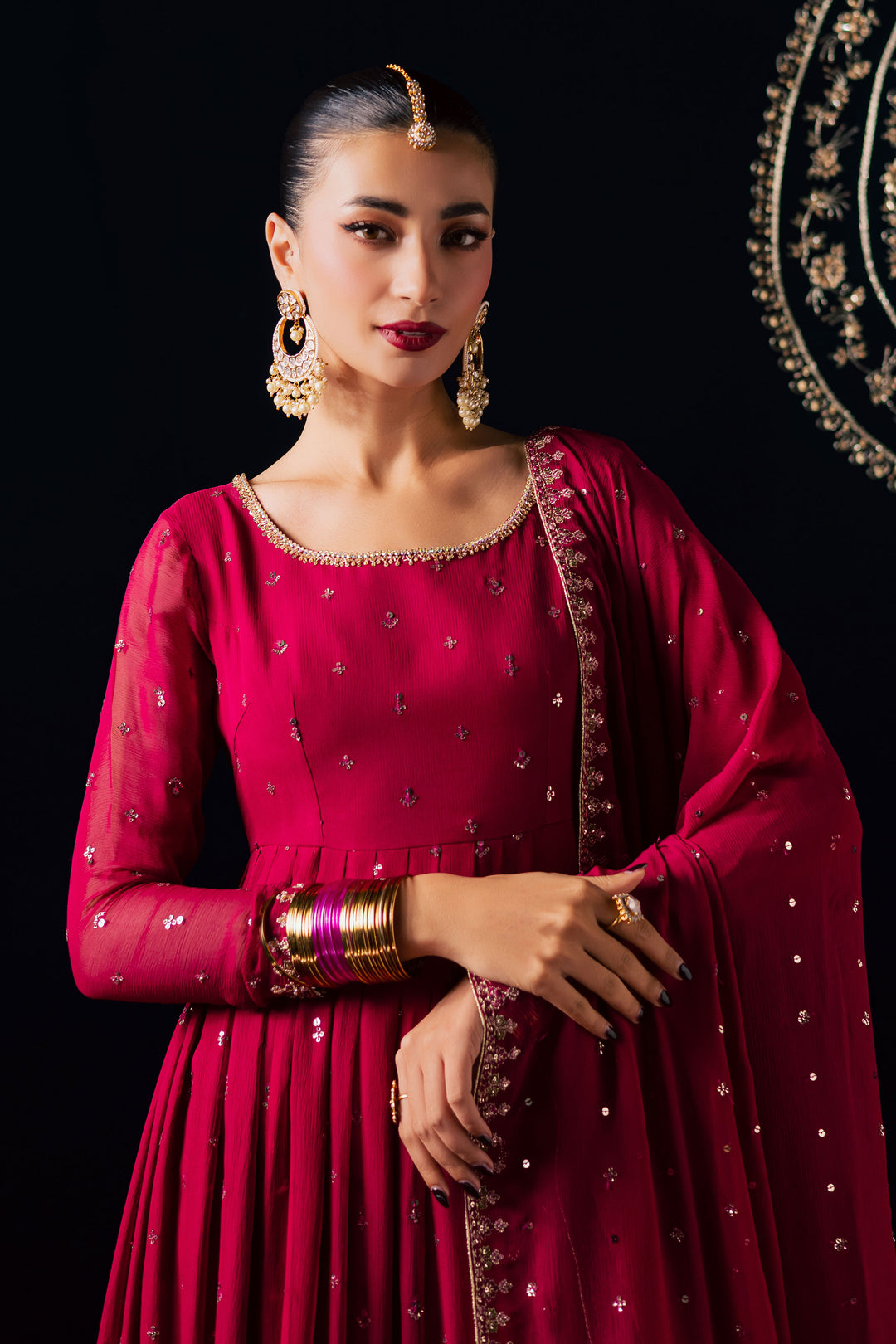  Che'rie 3Pc - Velvet Luxe Pret BATIKLuxePRET2025  BATIK   XS / Fuchsia Pink / Velvet-S / Fuchsia Pink / Velvet-M / Fuchsia Pink / Velvet-L / Fuchsia Pink / Velvet-XL / Fuchsia Pink / Velvet