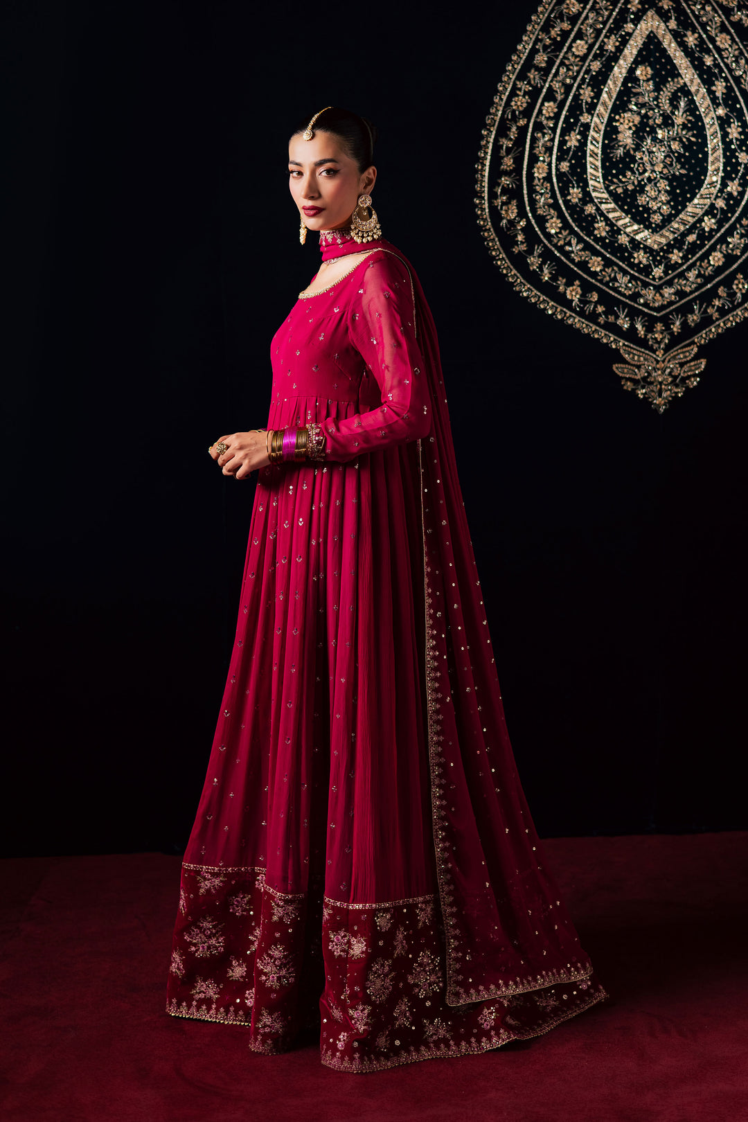  Che'rie 3Pc - Velvet Luxe Pret BATIKLuxePRET2025  BATIK   XS / Fuchsia Pink / Velvet-S / Fuchsia Pink / Velvet-M / Fuchsia Pink / Velvet-L / Fuchsia Pink / Velvet-XL / Fuchsia Pink / Velvet