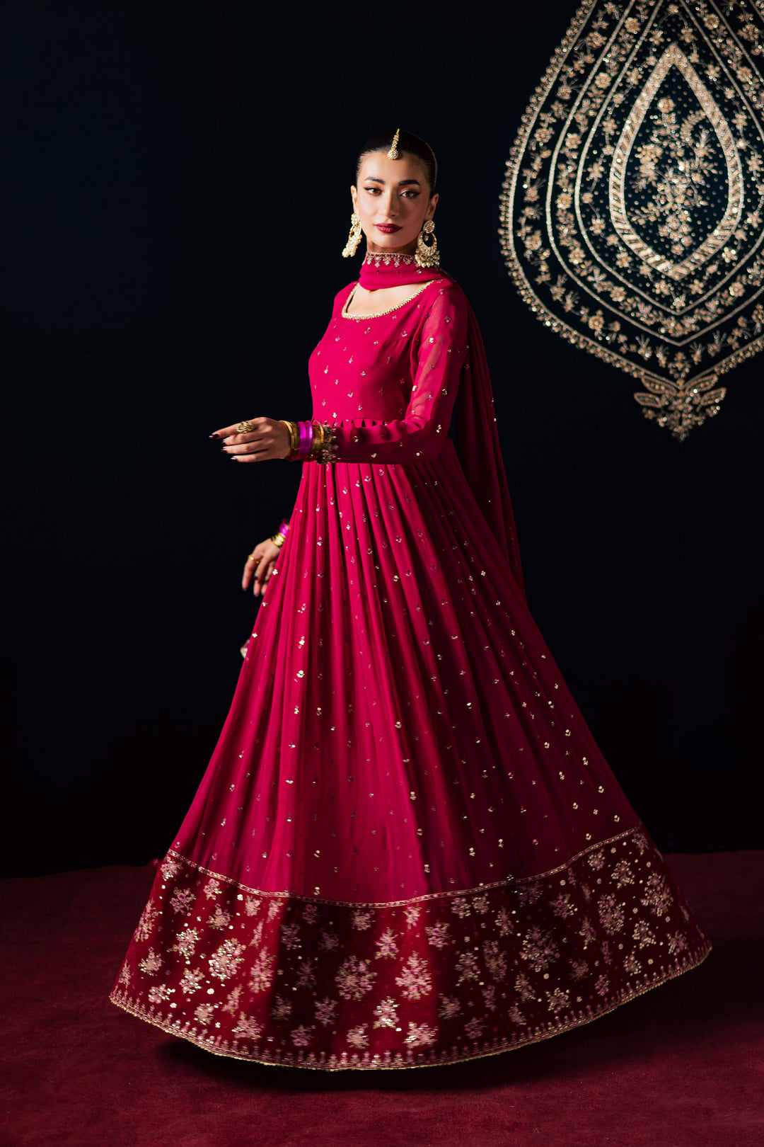  Che'rie 3Pc - Velvet Luxe Pret BATIKLuxePRET2025  BATIK   XS / Fuchsia Pink / Velvet-S / Fuchsia Pink / Velvet-M / Fuchsia Pink / Velvet-L / Fuchsia Pink / Velvet-XL / Fuchsia Pink / Velvet