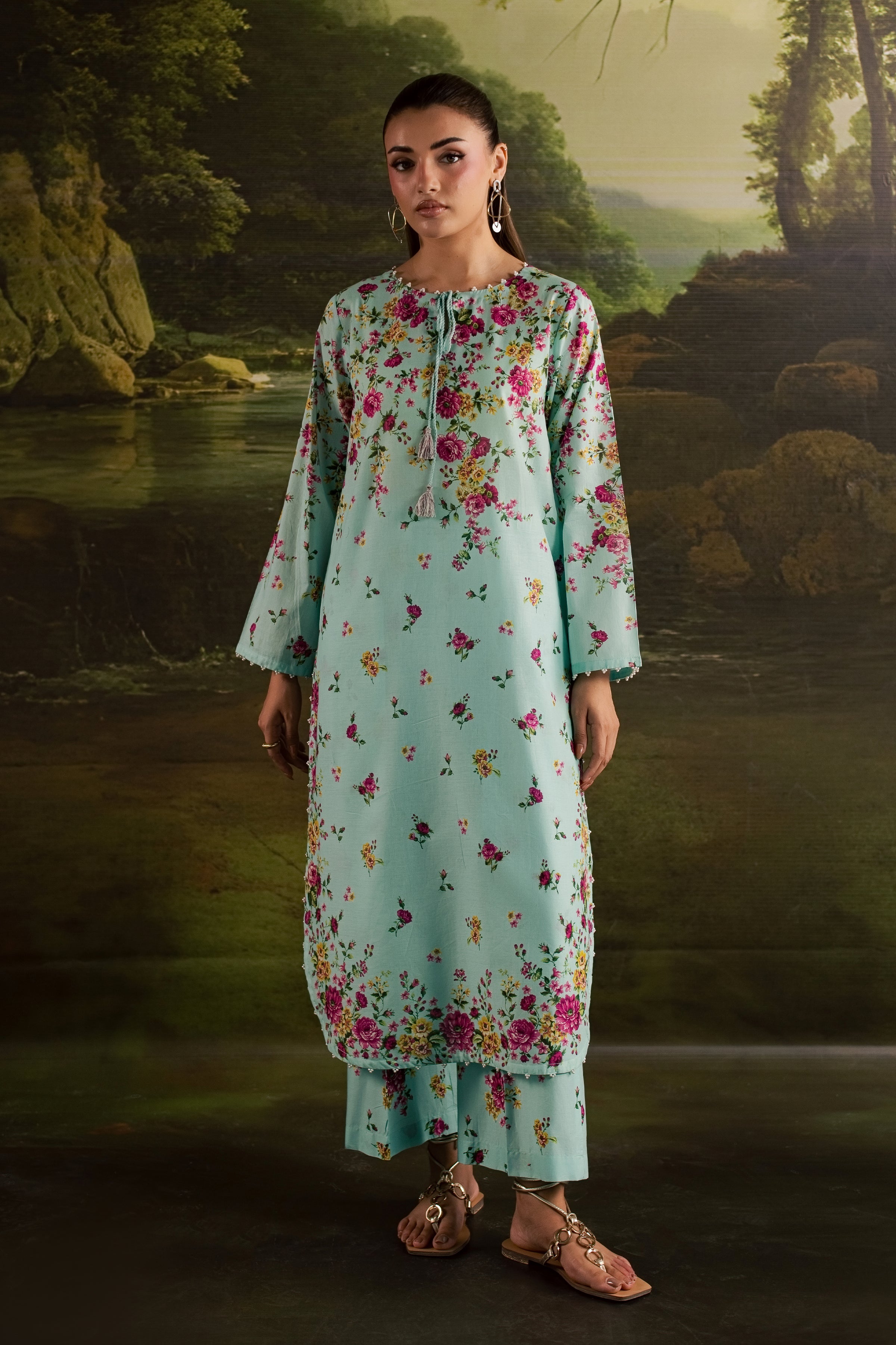  Chelsea 2Pc - Printed Lawn Dress BATIKSS26  BATIK   XS / Ice Blue / Lawn-S / Ice Blue / Lawn-M / Ice Blue / Lawn-L / Ice Blue / Lawn-XL / Ice Blue / Lawn