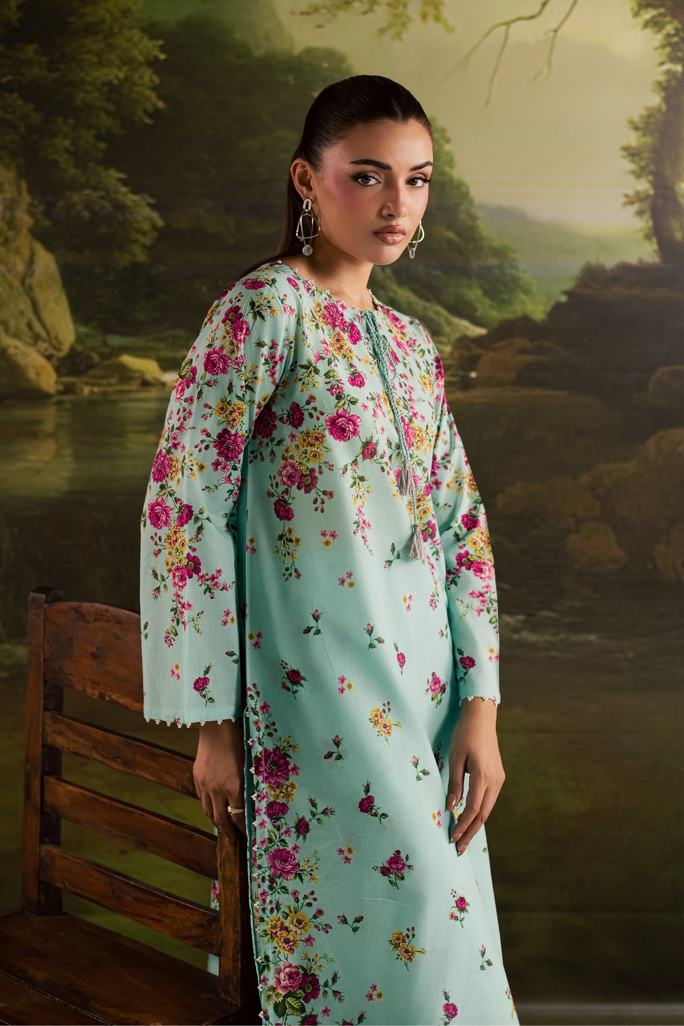  Chelsea 2Pc - Printed Lawn Dress BATIKSS26  BATIK   XS / Ice Blue / Lawn-S / Ice Blue / Lawn-M / Ice Blue / Lawn-L / Ice Blue / Lawn-XL / Ice Blue / Lawn