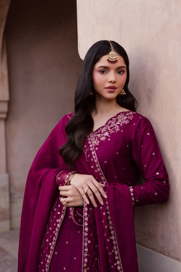  CherryBerry 3Pc - Festive Embroidered Lawn BATIKEID2026  BATIK   XS / Burgundy / Pima Lawn-S / Burgundy / Pima Lawn-M / Burgundy / Pima Lawn-L / Burgundy / Pima Lawn-XL / Burgundy / Pima Lawn