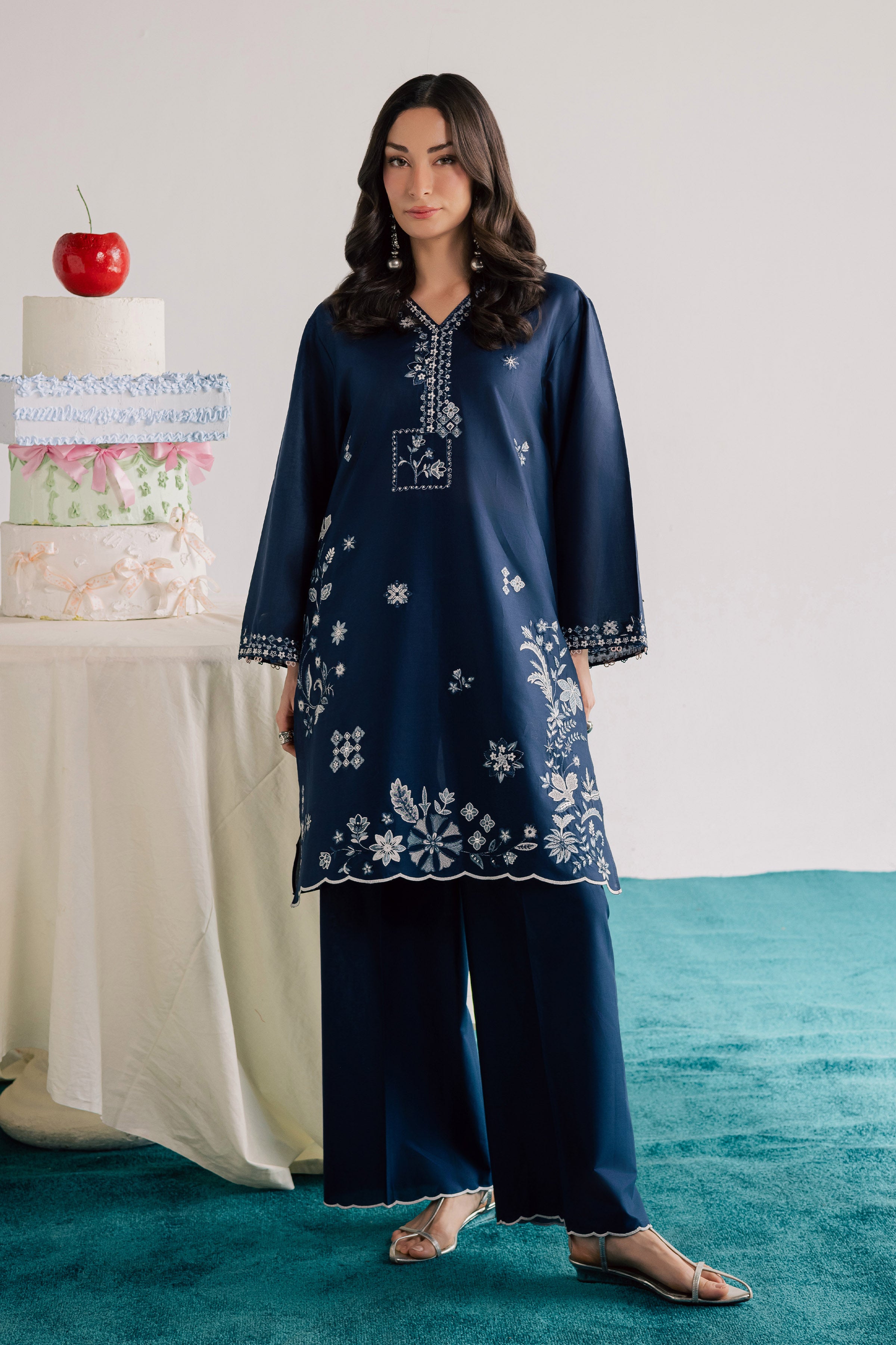  Ciel 2Pc - Embroidered Lawn Dress EverydayEdit26  BATIK   XS / Midnight Blue / Pima Lawn-S / Midnight Blue / Pima Lawn-M / Midnight Blue / Pima Lawn-L / Midnight Blue / Pima Lawn-XL / Midnight Blue / Pima Lawn