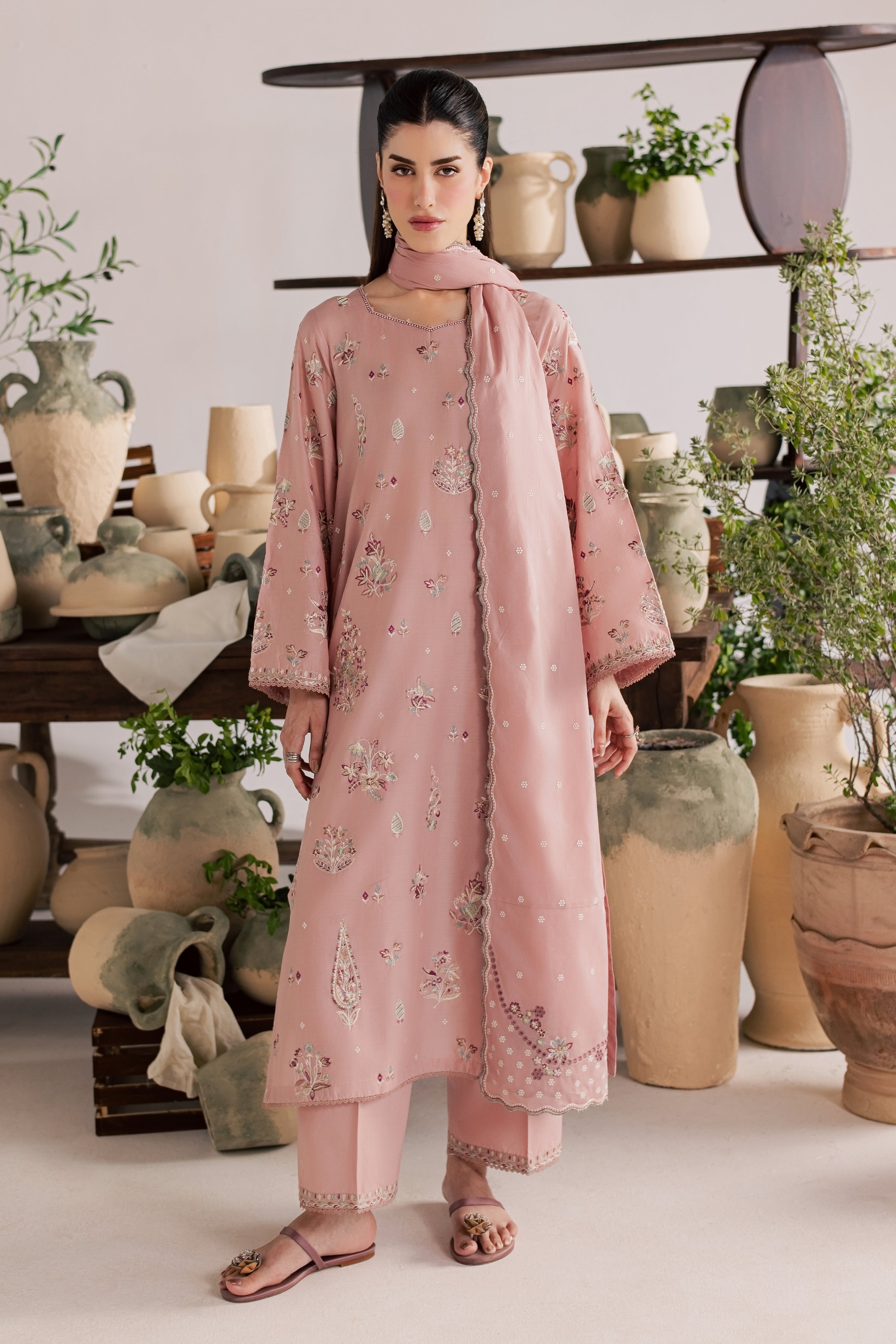  Cloud Pink 3Pc - Embroidered Lawn Dress EverydayEdit26  BATIK   XS / Candy Pink / Pima Lawn-S / Candy Pink / Pima Lawn-M / Candy Pink / Pima Lawn-L / Candy Pink / Pima Lawn-XL / Candy Pink / Pima Lawn