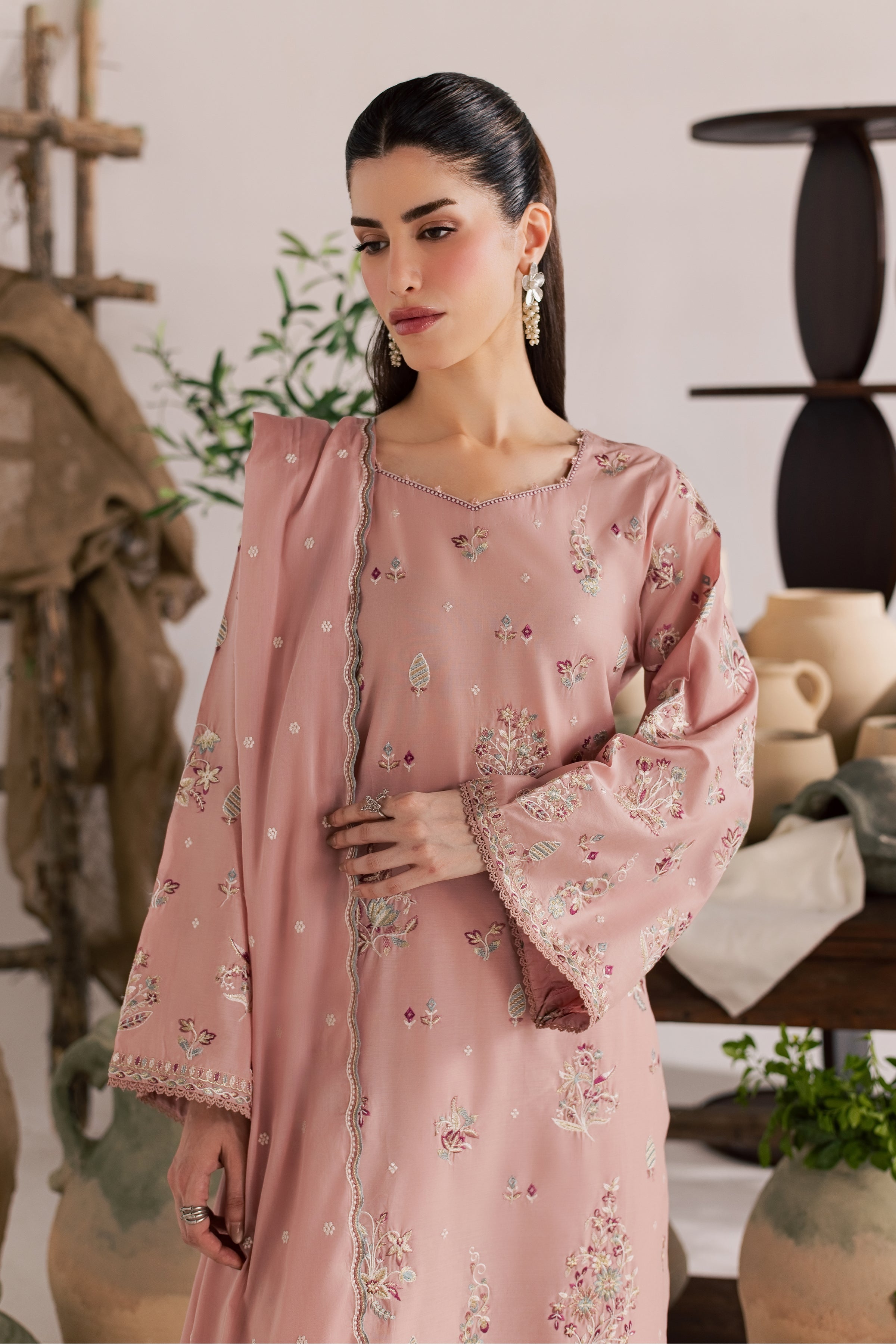  Cloud Pink 3Pc - Embroidered Lawn Dress EverydayEdit26  BATIK   XS / Candy Pink / Pima Lawn-S / Candy Pink / Pima Lawn-M / Candy Pink / Pima Lawn-L / Candy Pink / Pima Lawn-XL / Candy Pink / Pima Lawn