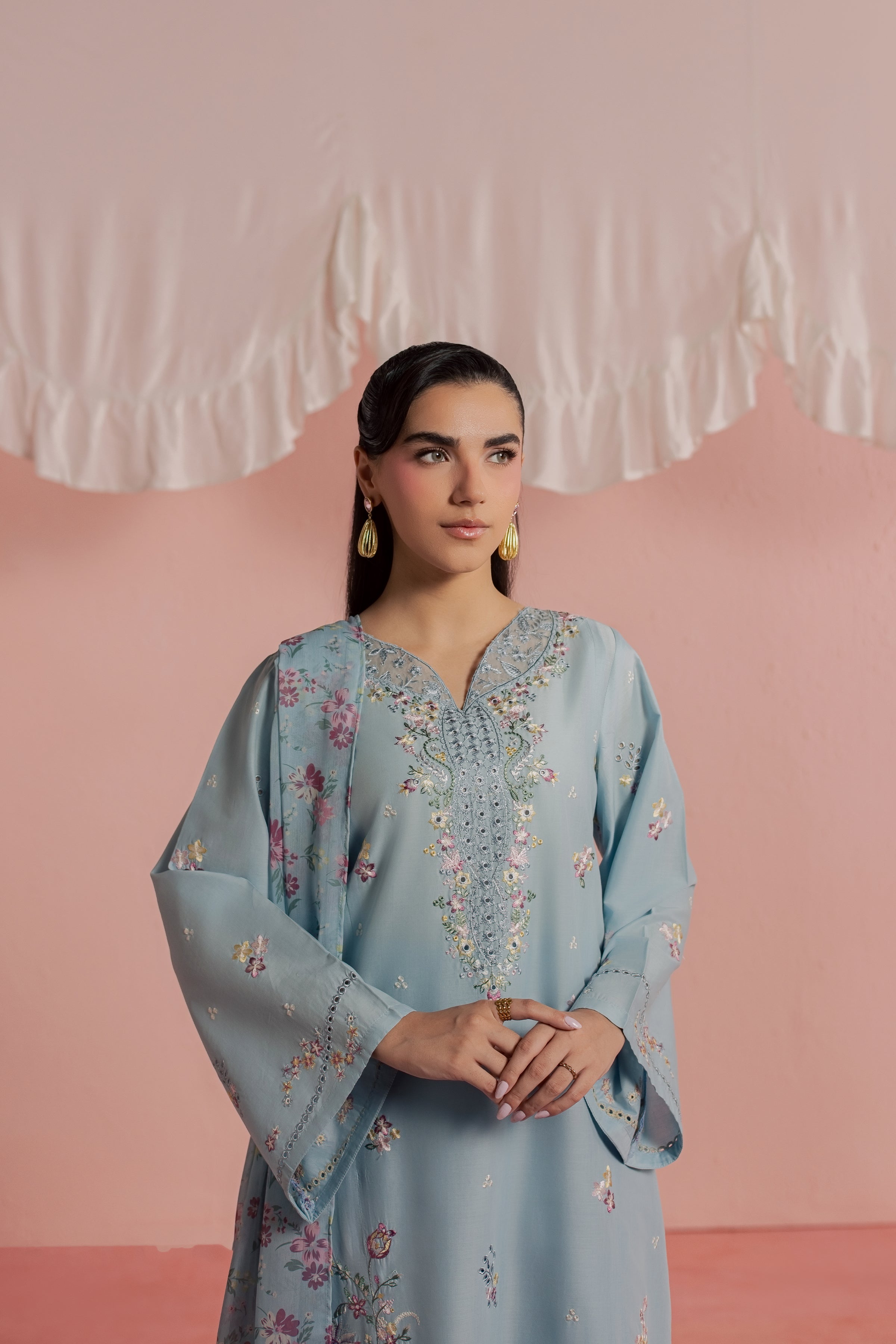  CloudPie 3Pc - Embroidered Lawn Dress BATIKSS26  BATIK   XS / Sky blue / Pima Lawn-S / Sky blue / Pima Lawn-M / Sky blue / Pima Lawn-L / Sky blue / Pima Lawn-XL / Sky blue / Pima Lawn