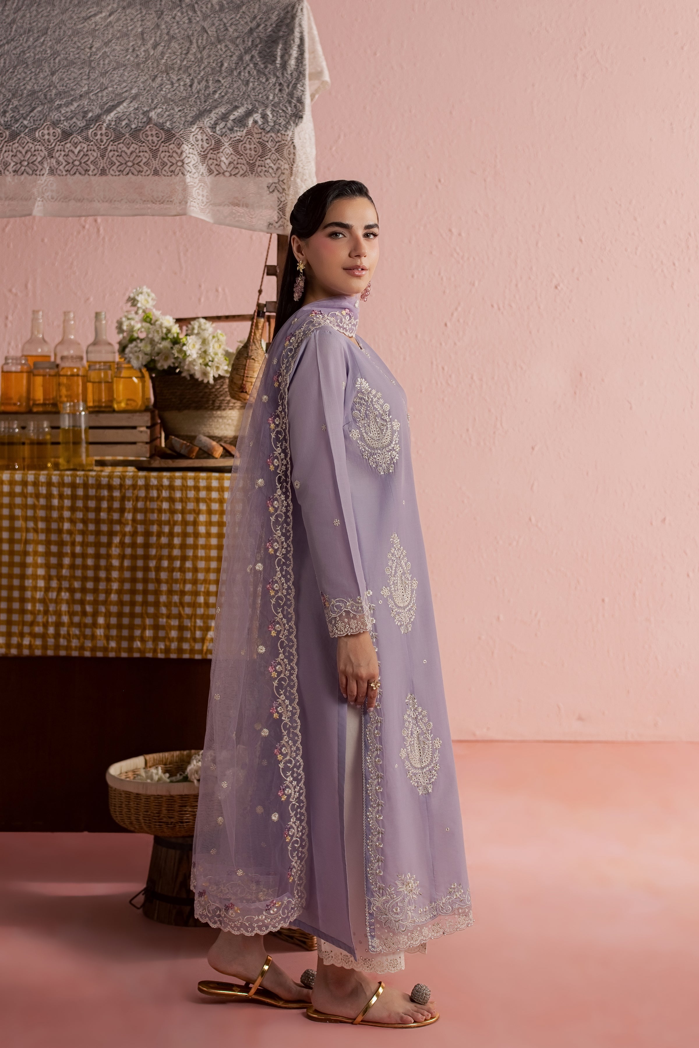  Coco Giselle 3Pc - Embroidered Lawn Dress BATIKSS26  BATIK   XS / Wisteria / Pima Lawn-S / Wisteria / Pima Lawn-M / Wisteria / Pima Lawn-L / Wisteria / Pima Lawn-XL / Wisteria / Pima Lawn