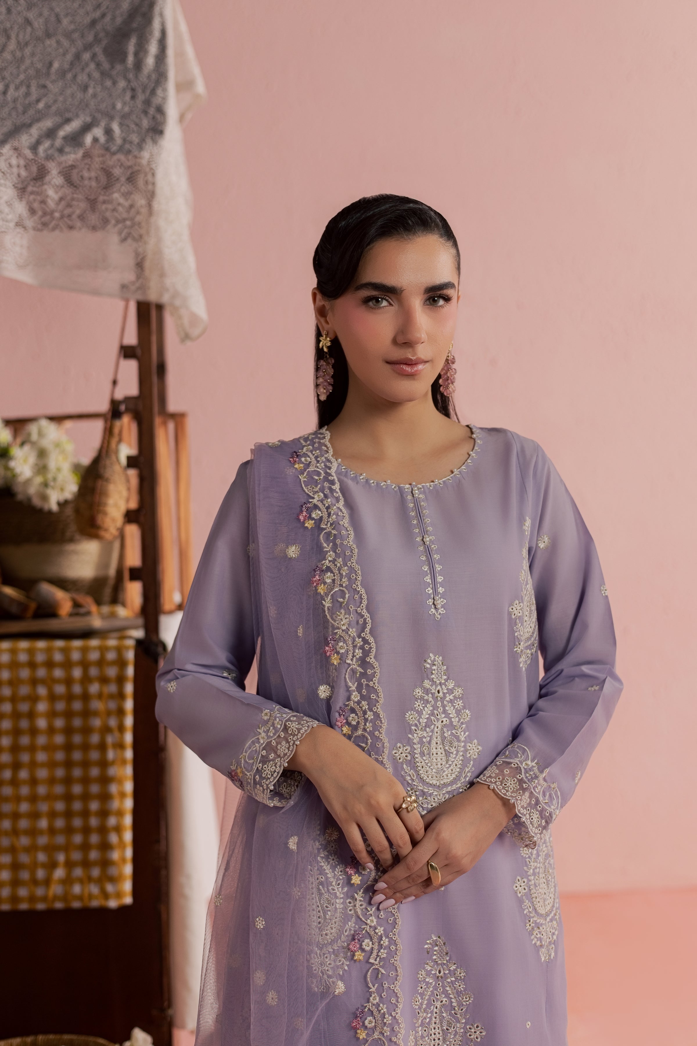  Coco Giselle 3Pc - Embroidered Lawn Dress BATIKSS26  BATIK   XS / Wisteria / Pima Lawn-S / Wisteria / Pima Lawn-M / Wisteria / Pima Lawn-L / Wisteria / Pima Lawn-XL / Wisteria / Pima Lawn
