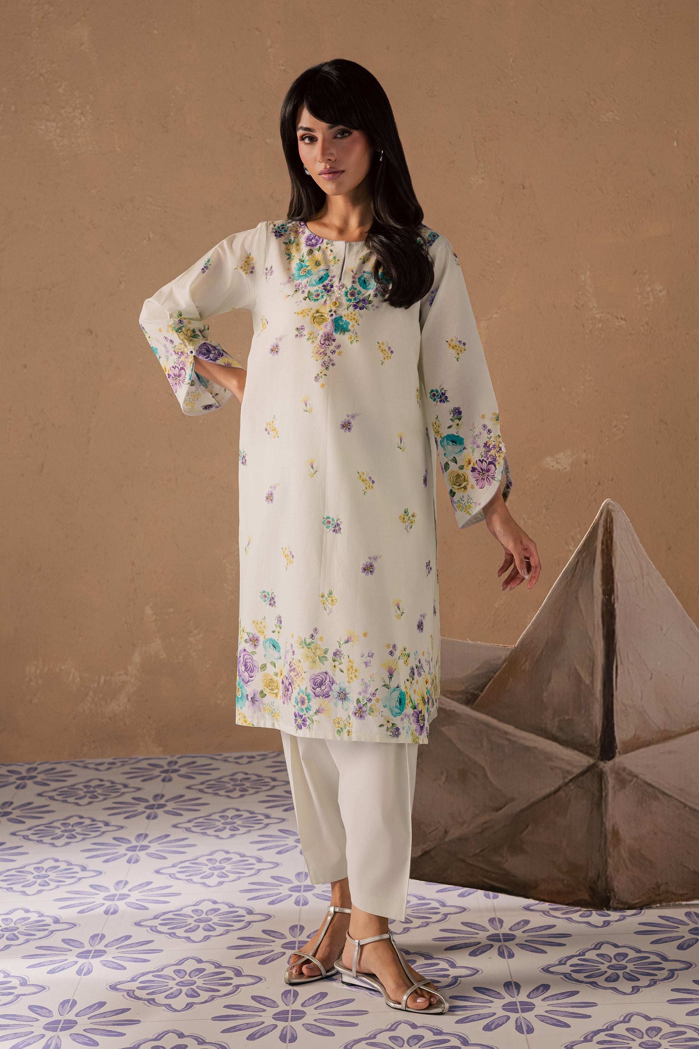  Conard 2Pc - Printed Lawn Dress BATIKSS26  BATIK   XS / Off White / Lawn-S / Off White / Lawn-M / Off White / Lawn-L / Off White / Lawn-XL / Off White / Lawn