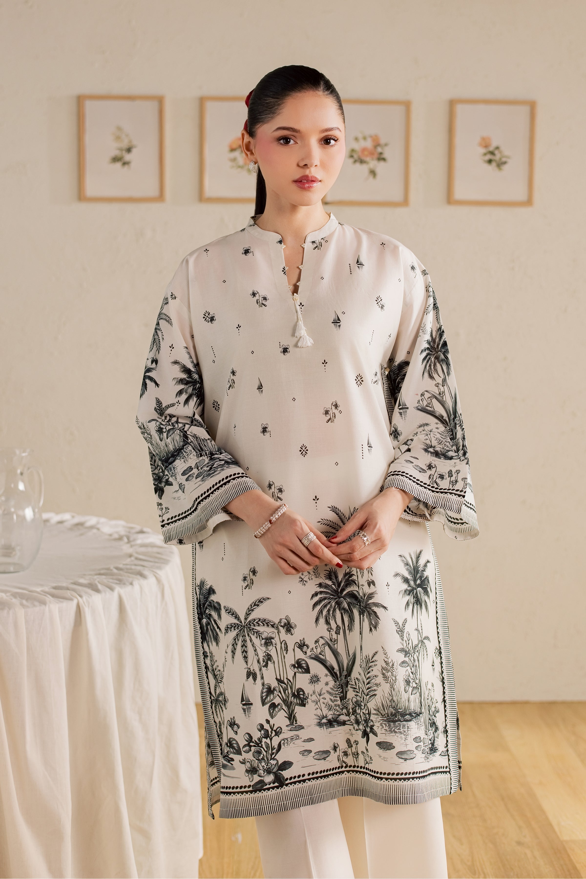  Connor 2Pc - Printed Lawn Dress BATIKSS26  BATIK   XS / Off White / Lawn-S / Off White / Lawn-M / Off White / Lawn-L / Off White / Lawn-XL / Off White / Lawn