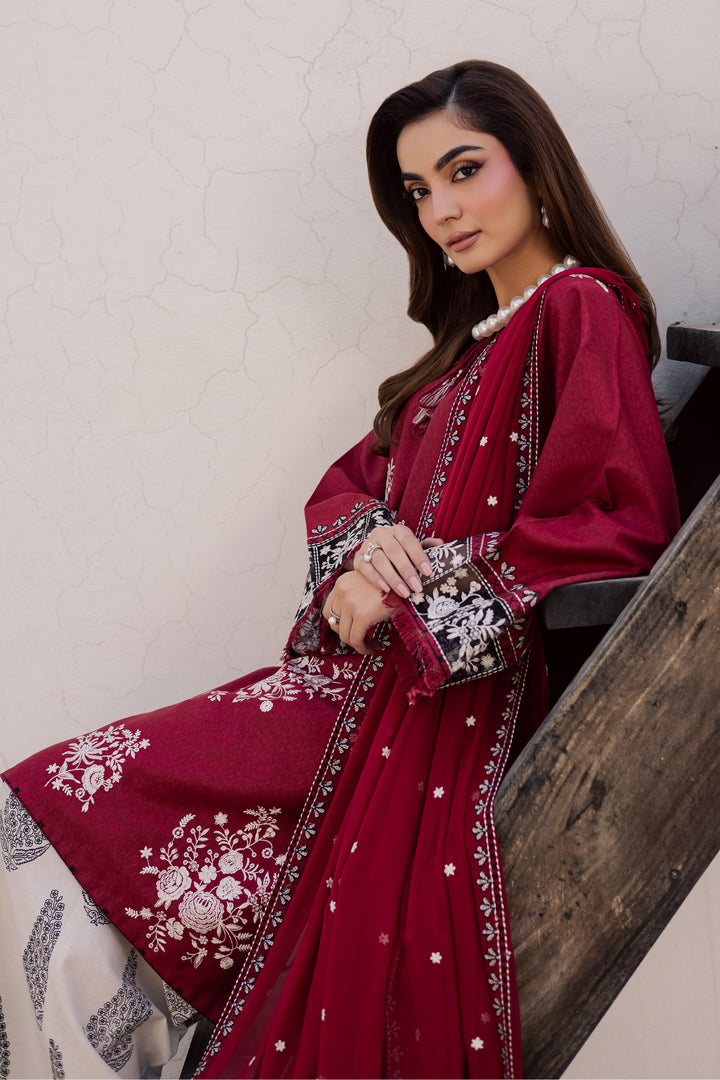  Contradiction 3Pc - Embroidered Festive Pret BATIK WINTER PRET 2025  BATIK   XS / Red / Textured Cotton-S / Red / Textured Cotton-M / Red / Textured Cotton-L / Red / Textured Cotton-XL / Red / Textured Cotton