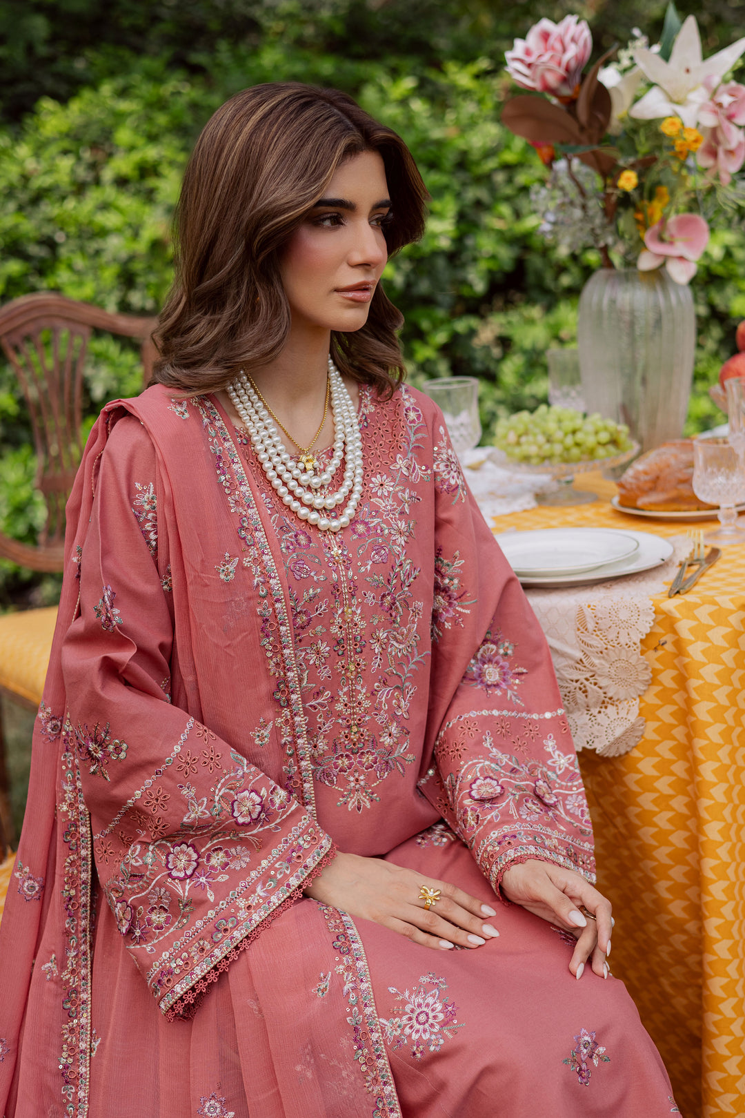  Coral Feather 3Pc - Embroidered Khaddar Dress BATIK WINTER PRET 2025  BATIK   XS / Coral / Khaddar-S / Coral / Khaddar-M / Coral / Khaddar-L / Coral / Khaddar-XL / Coral / Khaddar