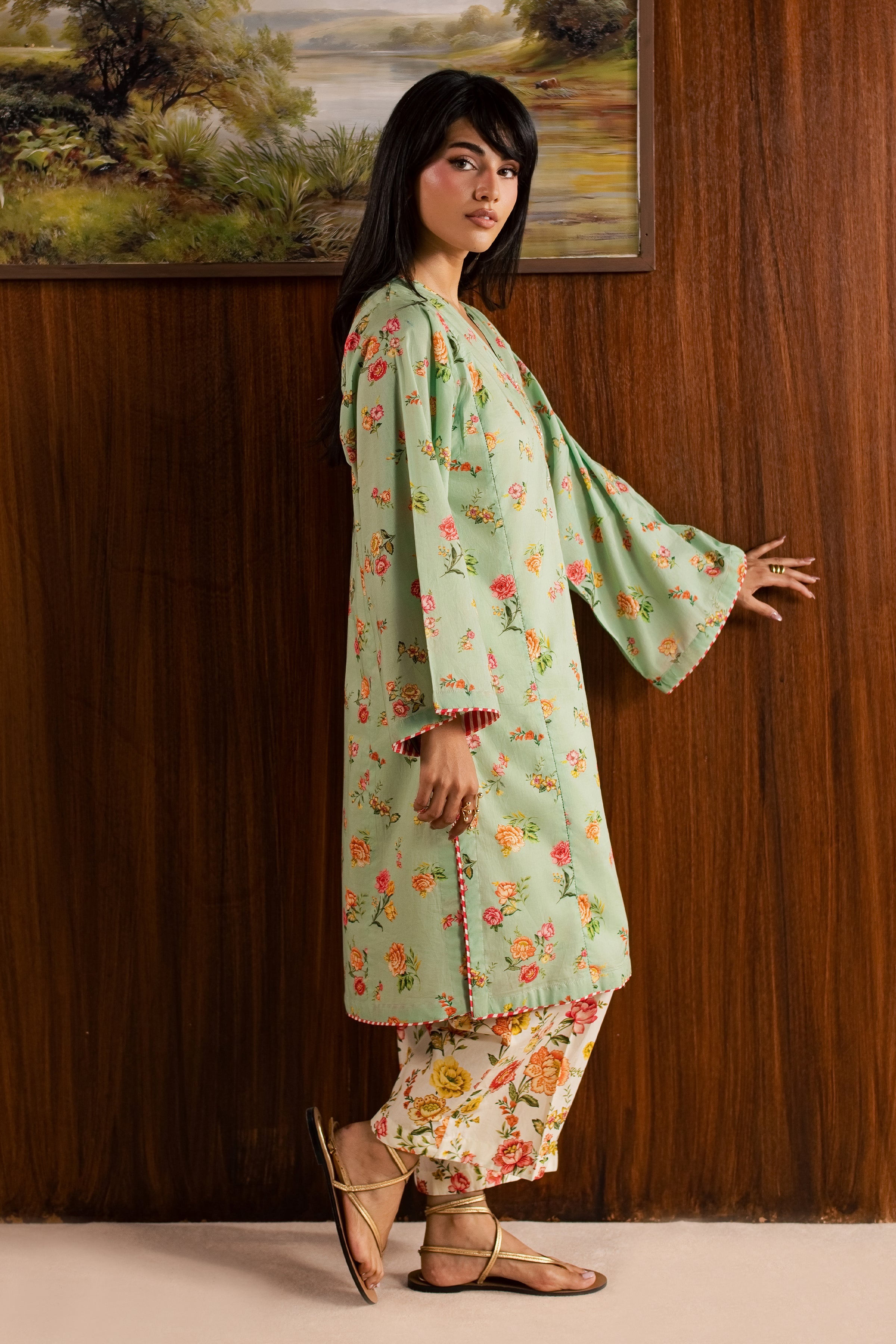  Corduroy 2Pc - Printed Lawn Dress BATIKSS26  BATIK   XS / Green / Lawn-S / Green / Lawn-M / Green / Lawn-L / Green / Lawn-XL / Green / Lawn
