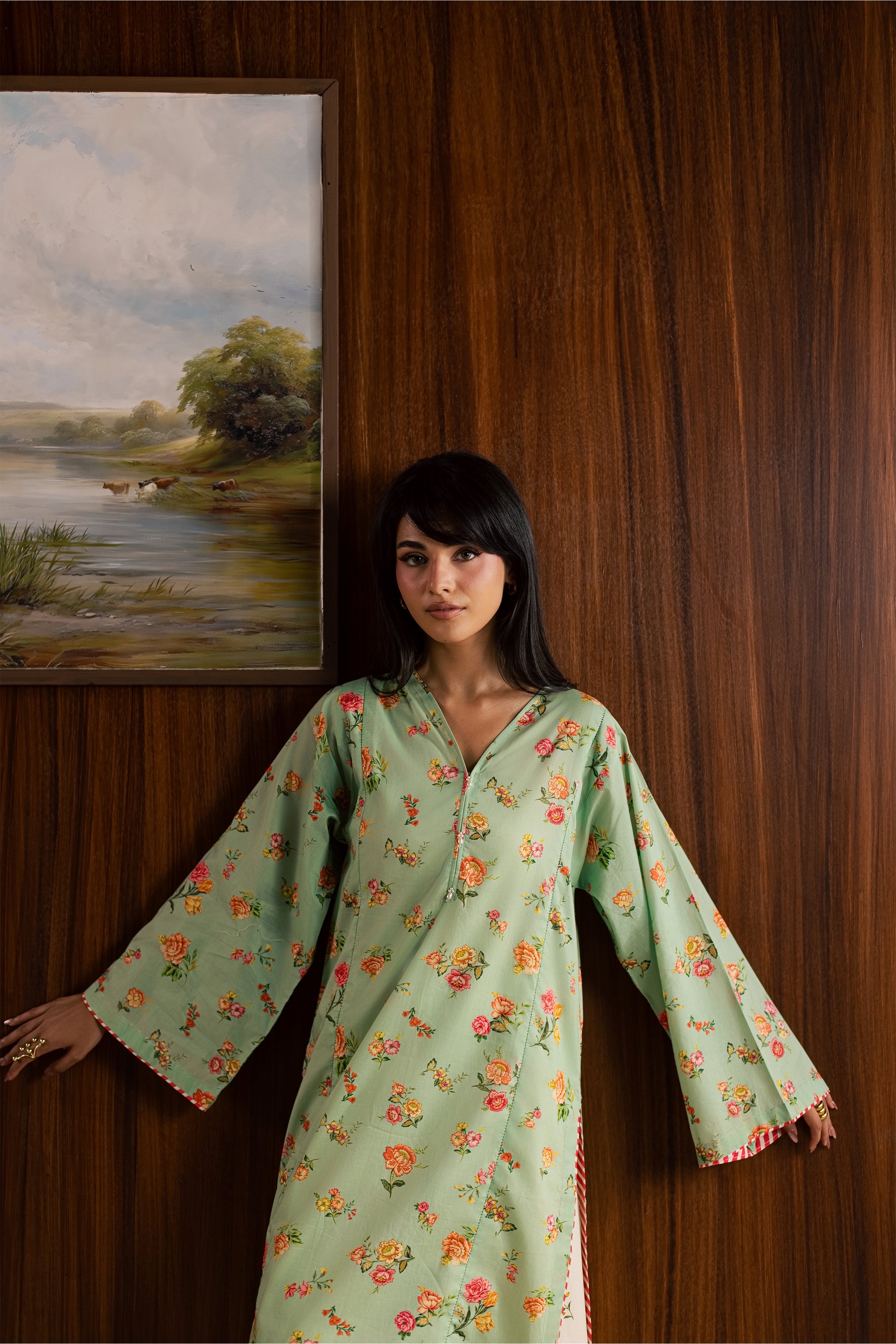  Corduroy 2Pc - Printed Lawn Dress BATIKSS26  BATIK   XS / Green / Lawn-S / Green / Lawn-M / Green / Lawn-L / Green / Lawn-XL / Green / Lawn