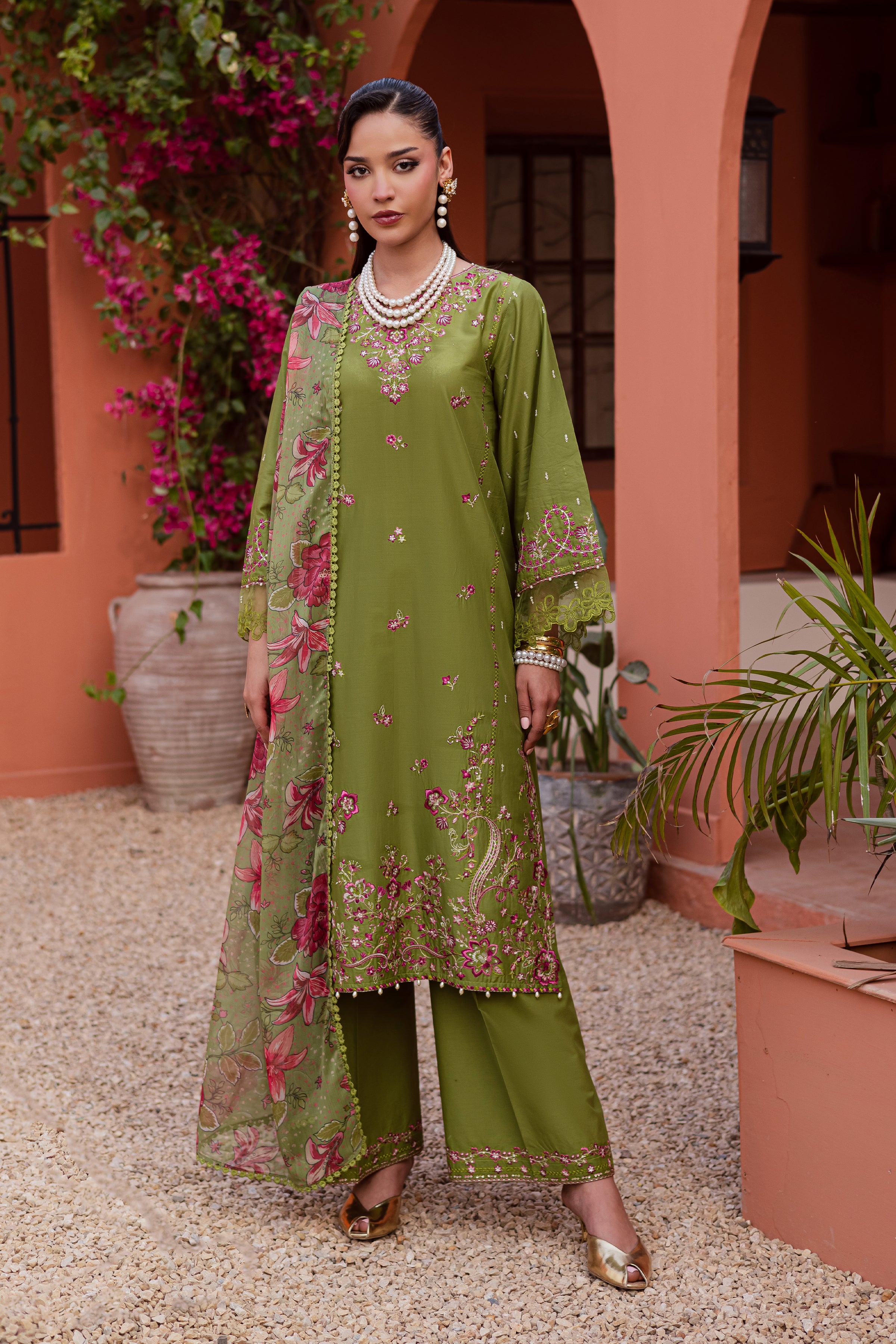  Cray 3Pc - Festive Embroidered Lawn BATIKEID2026  BATIK   XS / Fern / Pima Lawn-S / Fern / Pima Lawn-M / Fern / Pima Lawn-L / Fern / Pima Lawn-XL / Fern / Pima Lawn