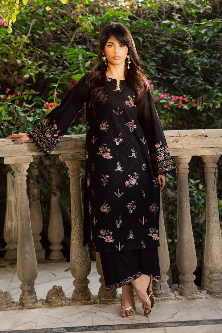  Cross De Blue 2Pc - Embroidered Khaddar Dress BATIK WINTER PRET 2025  BATIK   XS / Black / Khaddar-S / Black / Khaddar-M / Black / Khaddar-L / Black / Khaddar-XL / Black / Khaddar