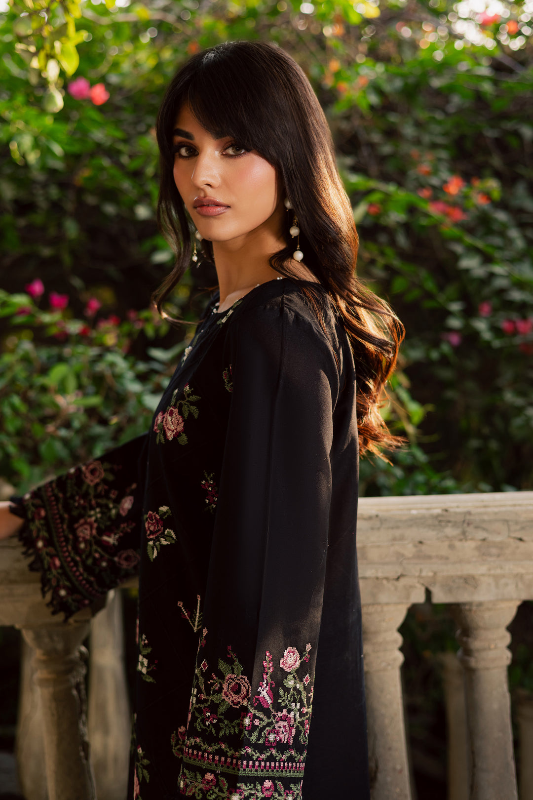  Cross De Blue 2Pc - Embroidered Khaddar Dress BATIK WINTER PRET 2025  BATIK   XS / Black / Khaddar-S / Black / Khaddar-M / Black / Khaddar-L / Black / Khaddar-XL / Black / Khaddar