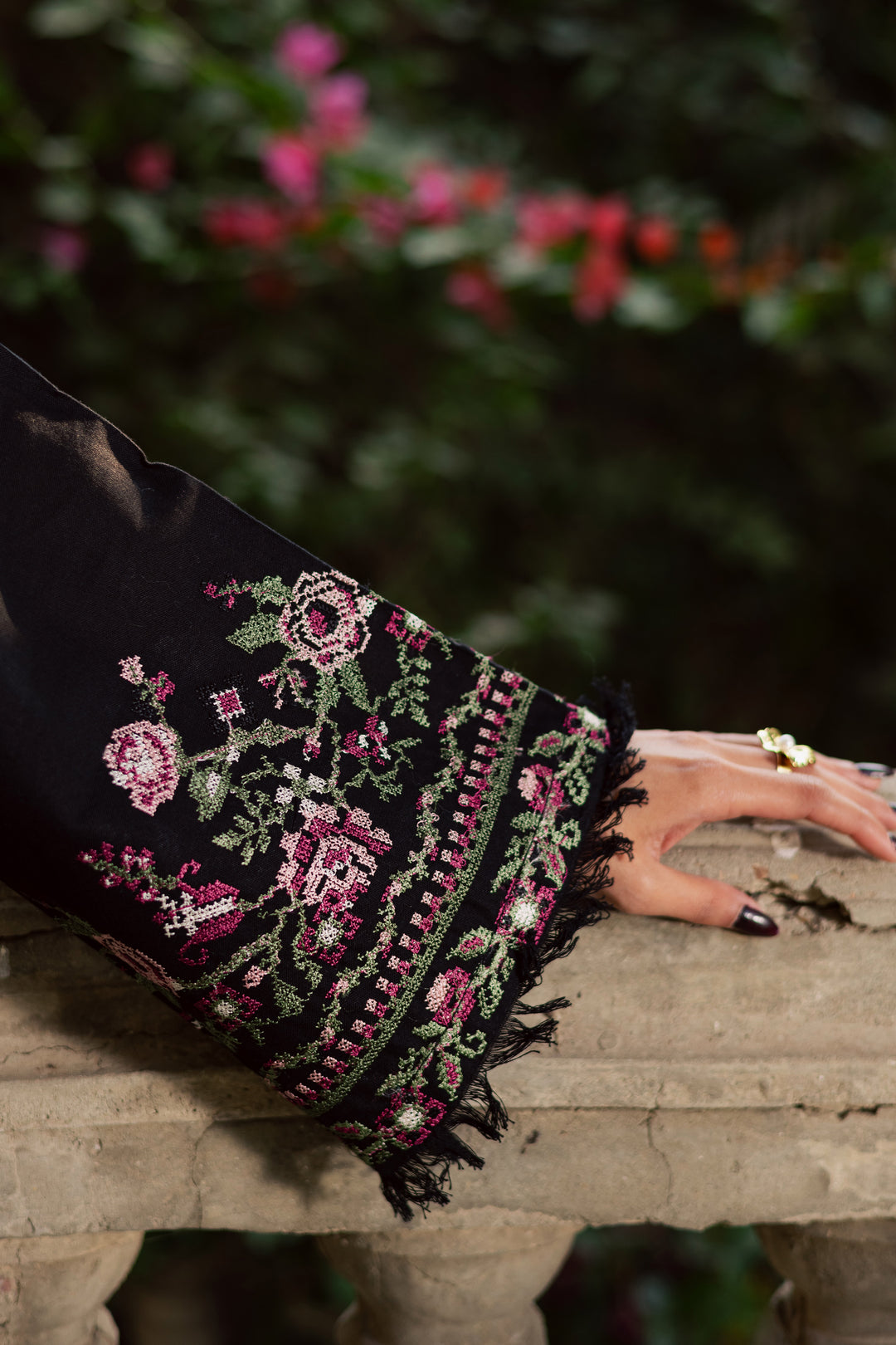  Cross De Blue 2Pc - Embroidered Khaddar Dress BATIK WINTER PRET 2025  BATIK   XS / Black / Khaddar-S / Black / Khaddar-M / Black / Khaddar-L / Black / Khaddar-XL / Black / Khaddar