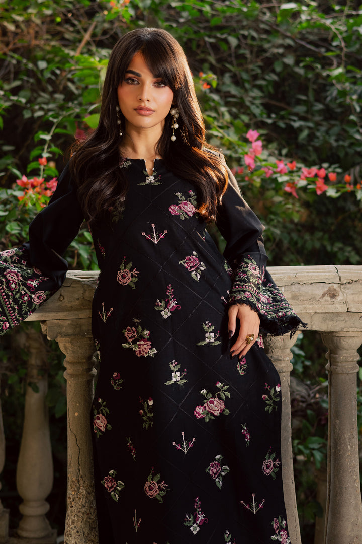  Cross De Blue 2Pc - Embroidered Khaddar Dress BATIK WINTER PRET 2025  BATIK   XS / Black / Khaddar-S / Black / Khaddar-M / Black / Khaddar-L / Black / Khaddar-XL / Black / Khaddar
