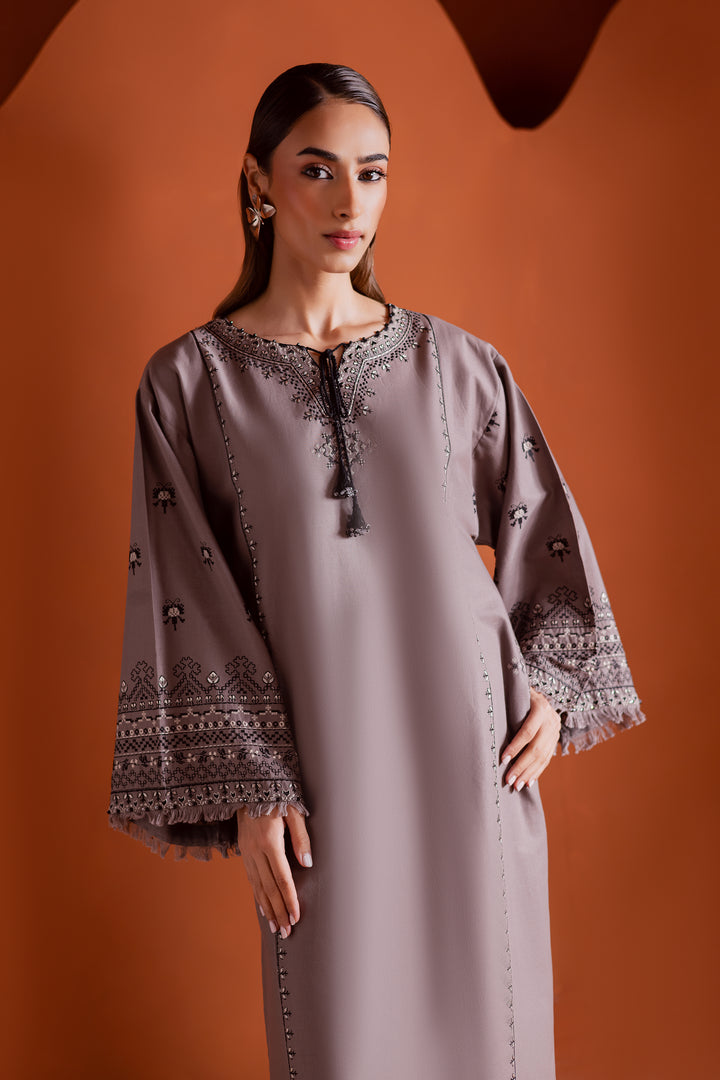  Cross Word 2Pc - Embroidered Khaddar Dress BATIK WINTER PRET 2025  BATIK   XS / Grey / Khaddar-S / Grey / Khaddar-M / Grey / Khaddar-L / Grey / Khaddar-XL / Grey / Khaddar