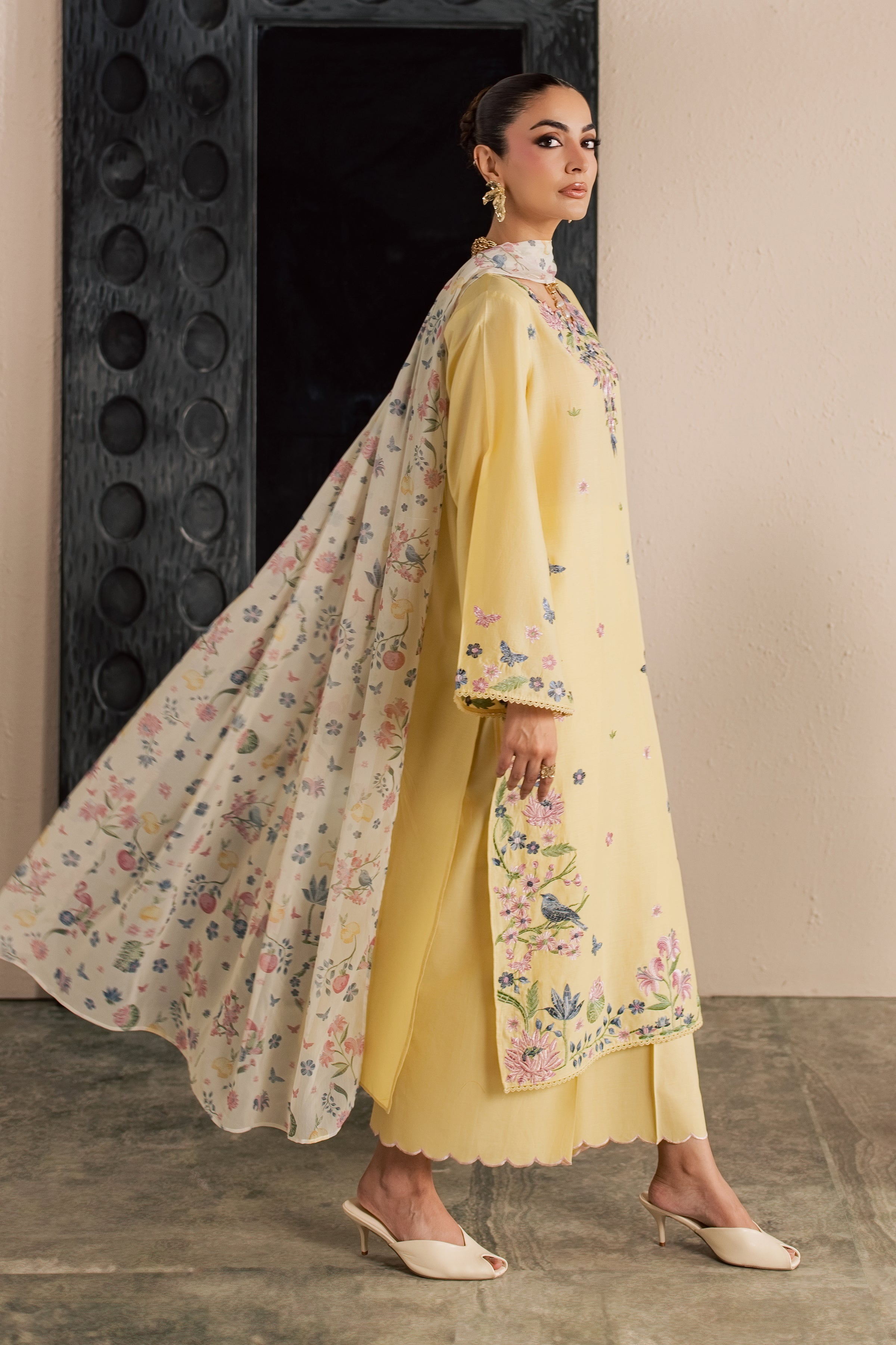  Custard 3Pc - Embroidered Lawn Dress EverydayEdit26  BATIK   XS / Butter / Pima Lawn-S / Butter / Pima Lawn-M / Butter / Pima Lawn-L / Butter / Pima Lawn-XL / Butter / Pima Lawn