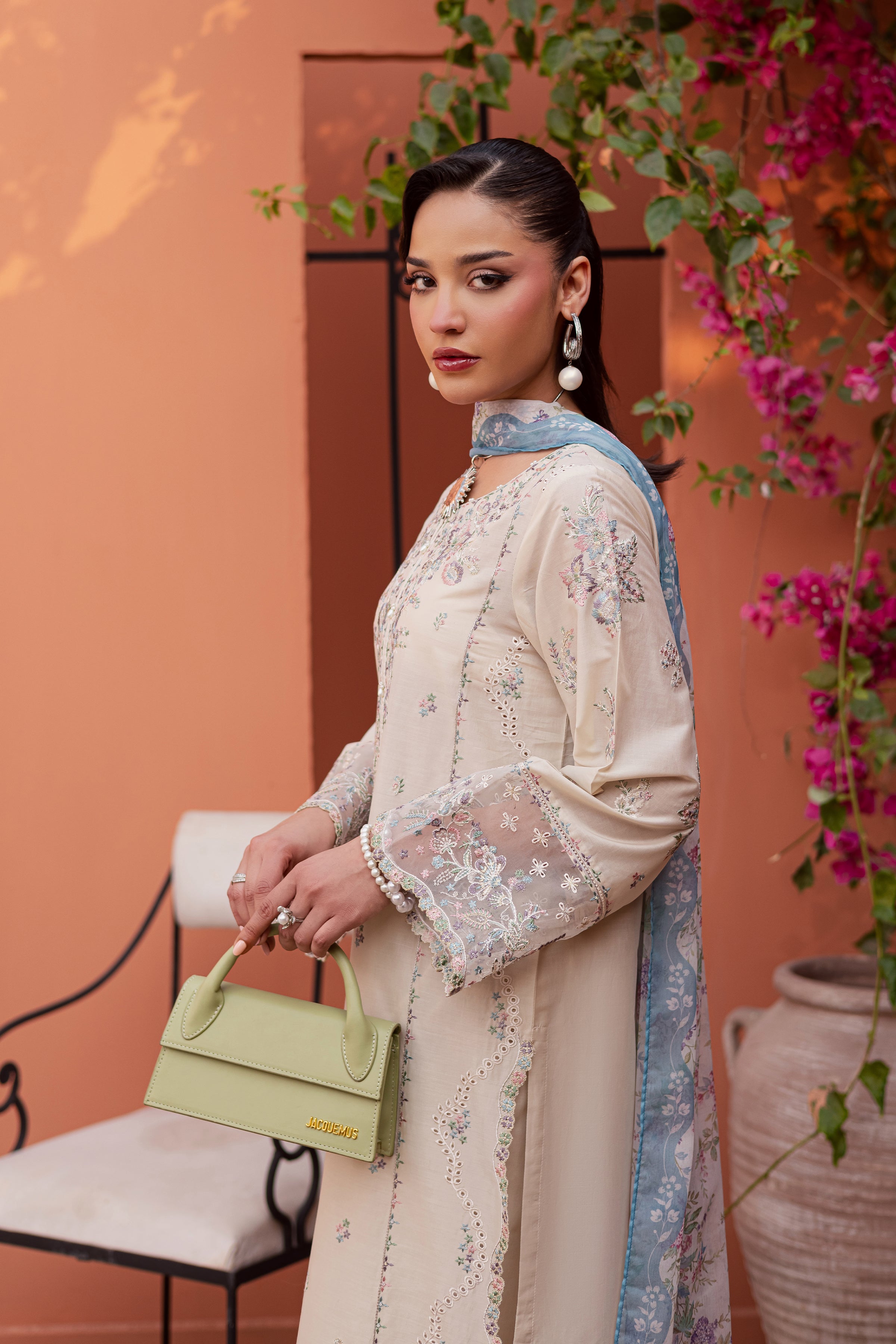  Cyntia 3Pc - Festive Embroidered Lawn BATIKEID2026  BATIK   XS / Beige / Pima Lawn-S / Beige / Pima Lawn-M / Beige / Pima Lawn-L / Beige / Pima Lawn-XL / Beige / Pima Lawn