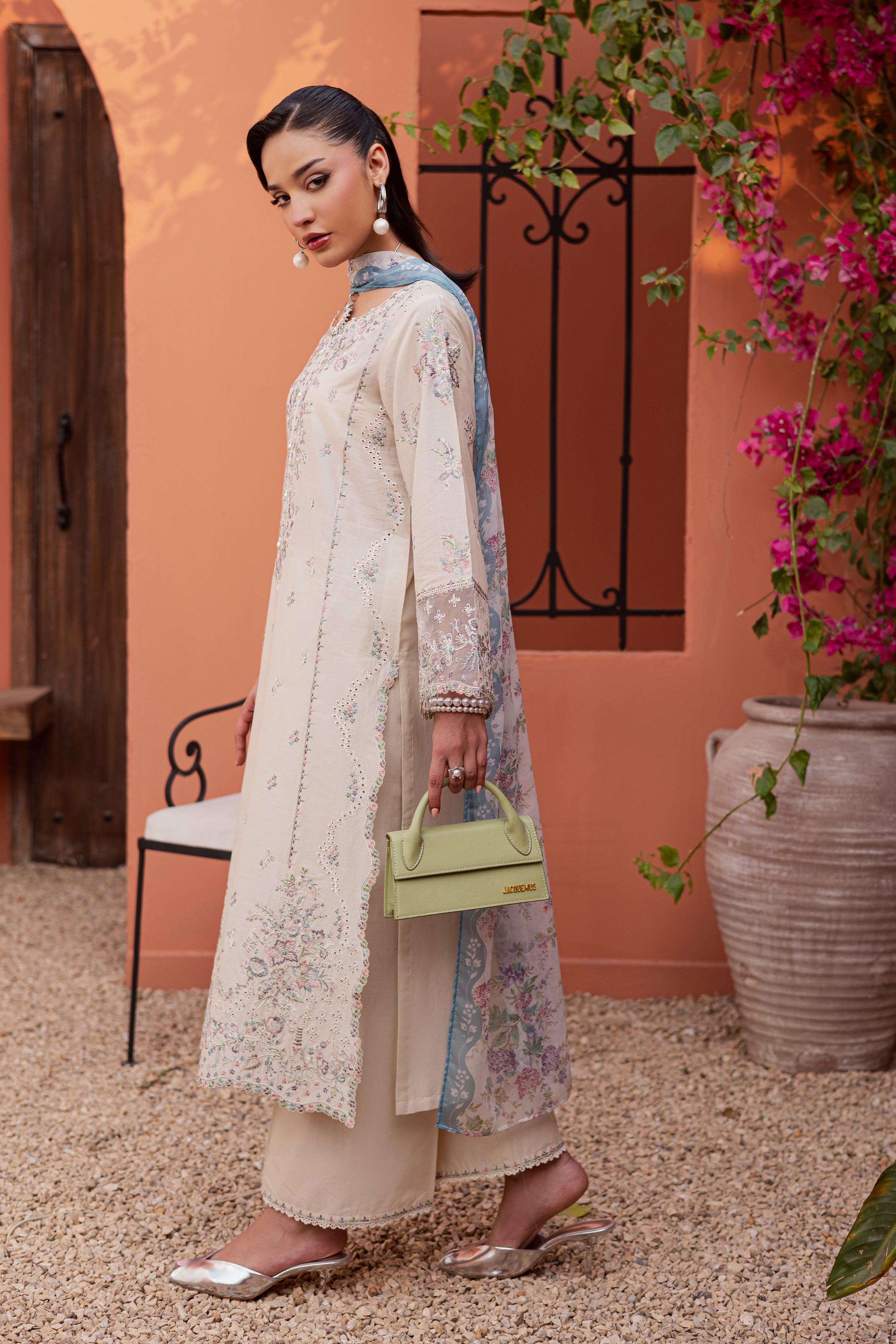  Cyntia 3Pc - Festive Embroidered Lawn BATIKEID2026  BATIK   XS / Beige / Pima Lawn-S / Beige / Pima Lawn-M / Beige / Pima Lawn-L / Beige / Pima Lawn-XL / Beige / Pima Lawn
