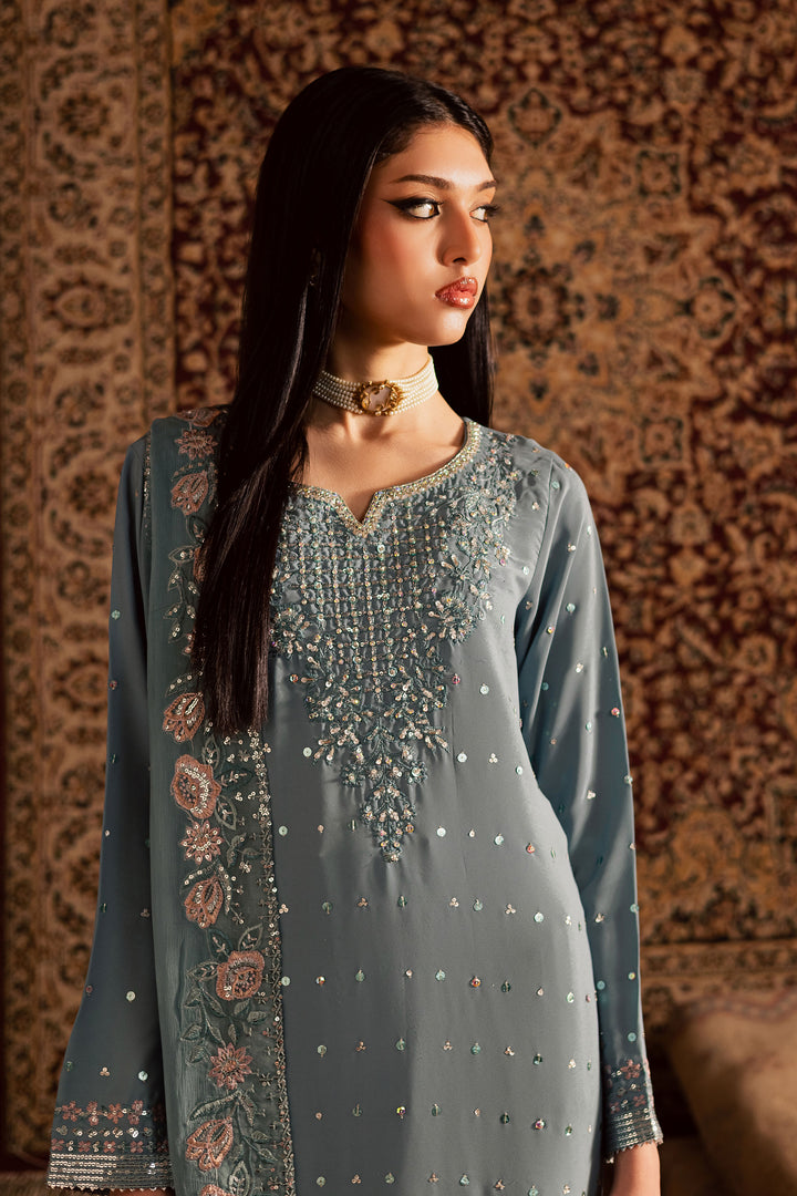  Daisy 3Pc - Festive Luxe Pret BATIKSTUDIO2025  BATIK   S / Powder / Georgette-M / Powder / Georgette-L / Powder / Georgette