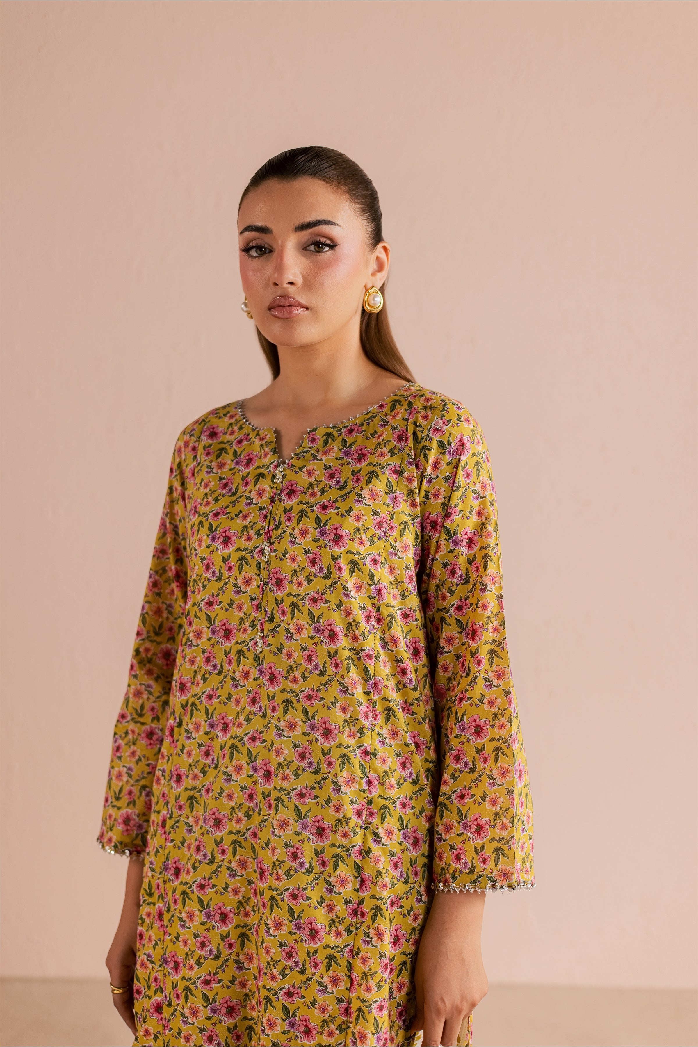  Dan 2Pc - Printed Lawn Dress BATIKSS26  BATIK   XS / Mustard / Lawn-S / Mustard / Lawn-M / Mustard / Lawn-L / Mustard / Lawn-XL / Mustard / Lawn