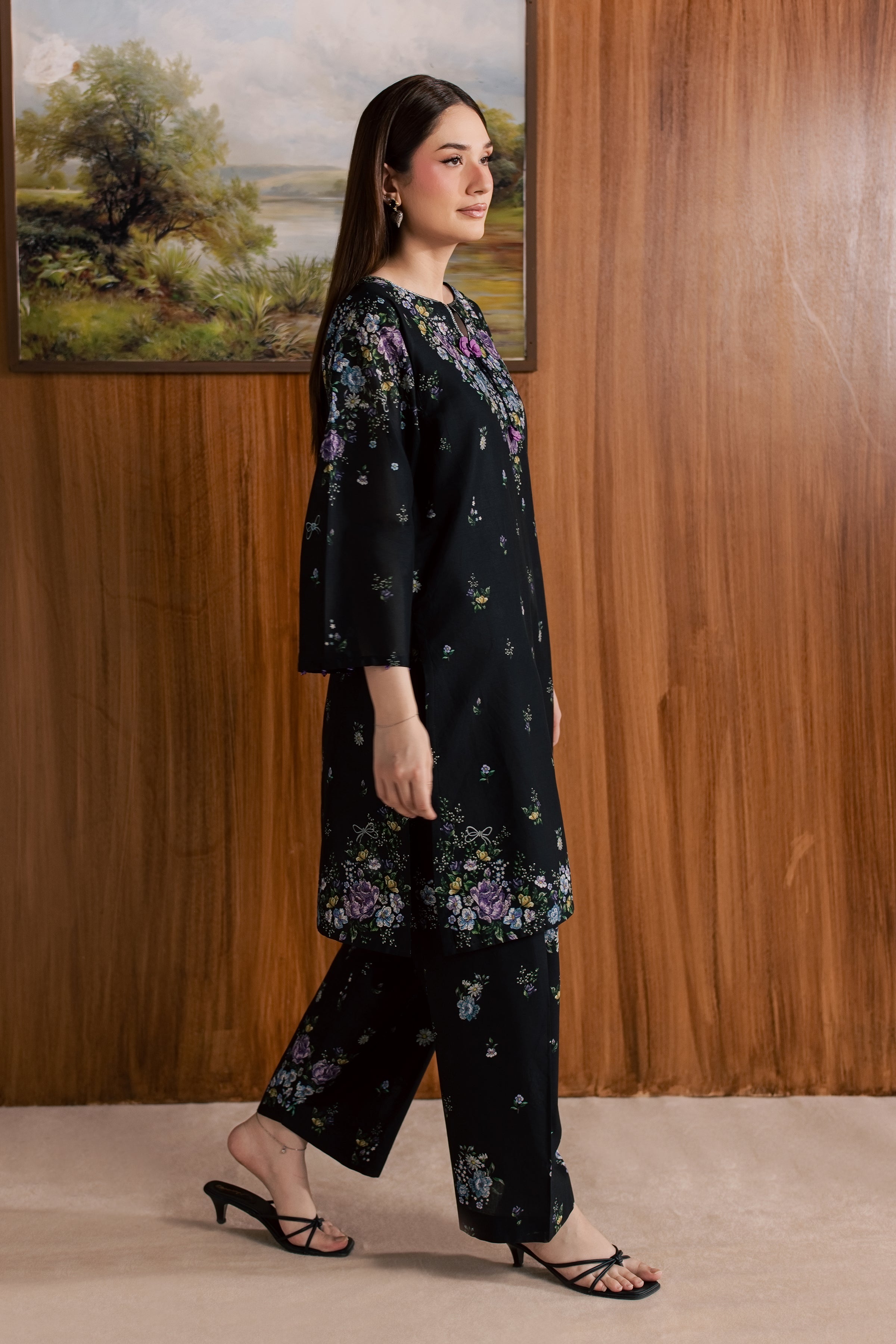  Darcy 2Pc - Printed Lawn Dress BATIKSS26  BATIK   XS / Black / Lawn-S / Black / Lawn-M / Black / Lawn-L / Black / Lawn-XL / Black / Lawn