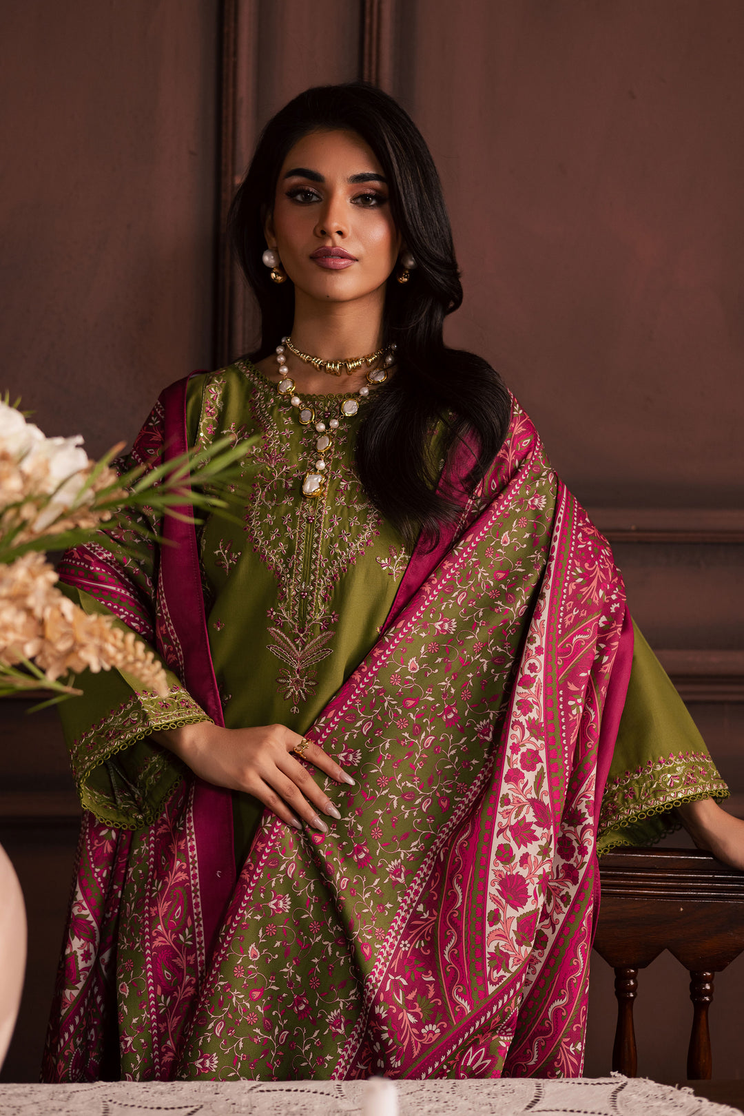  Darla 3Pc - Embroidered Khaddar Dress BATIK WINTER PRET 2025  BATIK   XS / Fern / Khaddar-S / Fern / Khaddar-M / Fern / Khaddar-L / Fern / Khaddar-XL / Fern / Khaddar