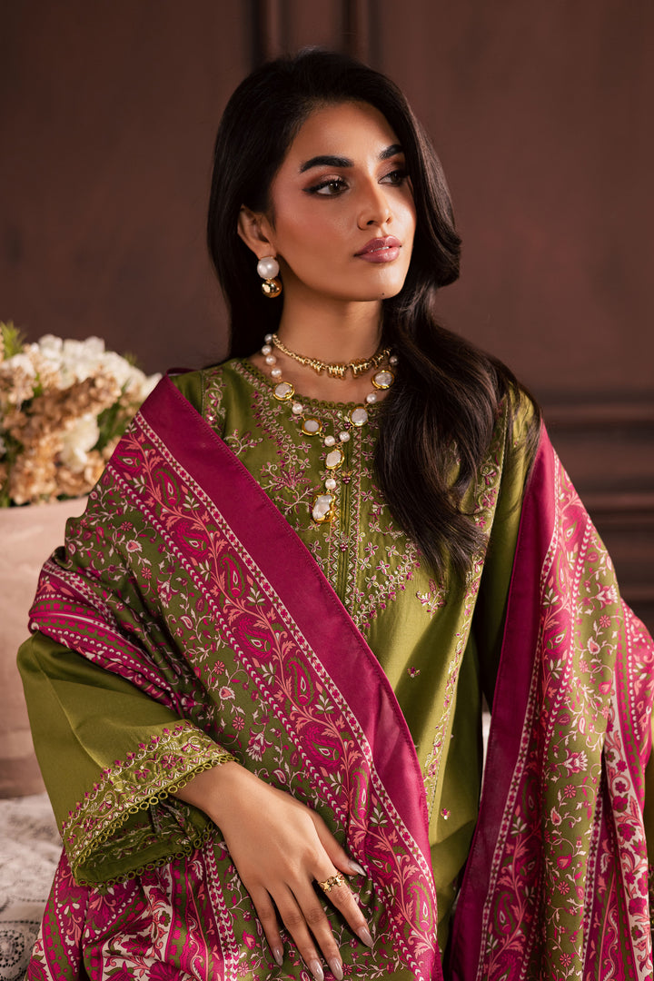 Darla 3Pc - Embroidered Khaddar Dress