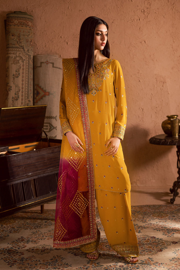  Daylilly 3Pc- Festive Luxe Pret BATIKSTUDIO2025  BATIK   S / Lime Green / Georgette-M / Lime Green / Georgette-L / Lime Green / Georgette