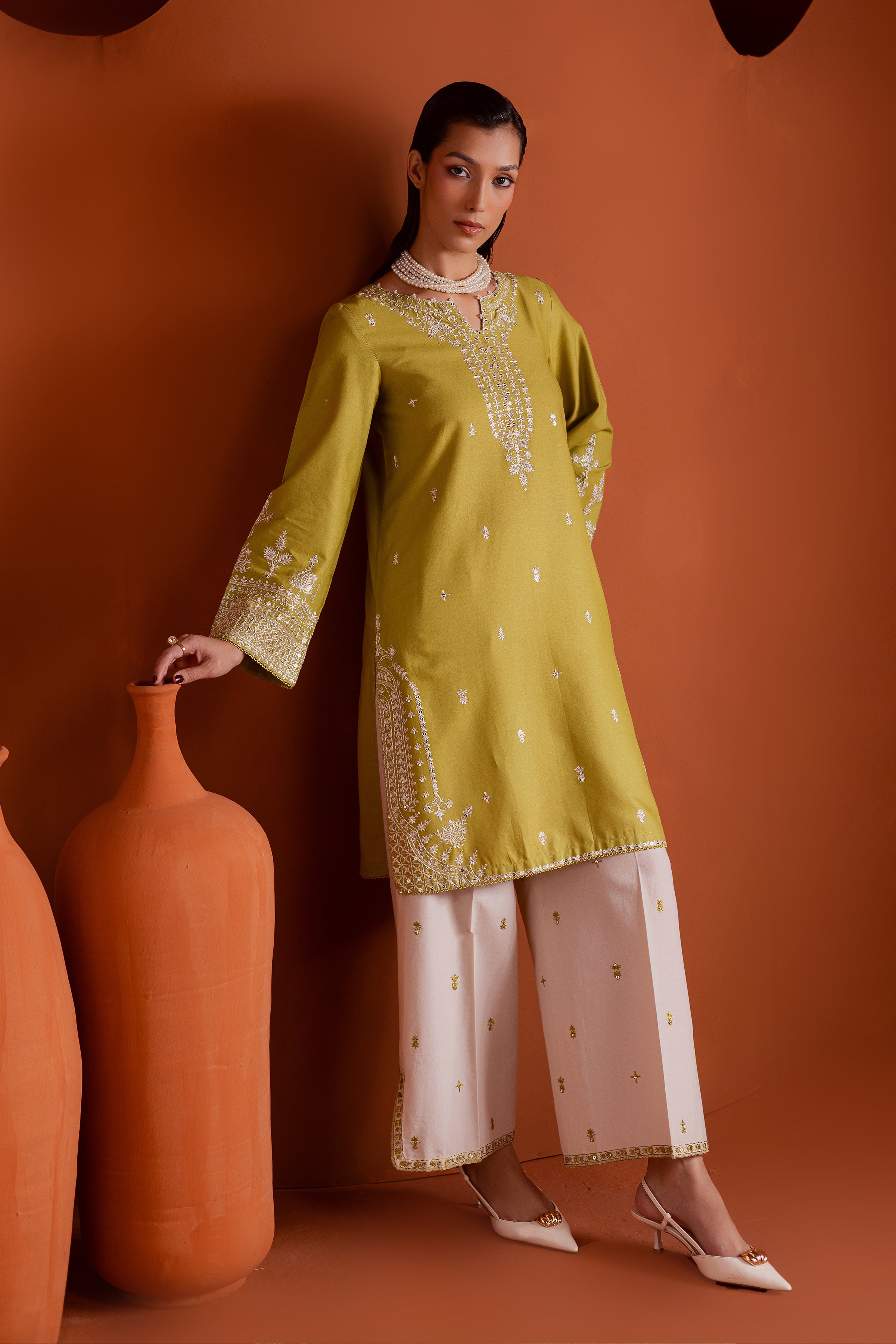  Dazy 2Pc - Embroidered Khaddar Dress BATIK WINTER PRET 2025  BATIK   XS / Pear Green / Khaddar-S / Pear Green / Khaddar-M / Pear Green / Khaddar-L / Pear Green / Khaddar-XL / Pear Green / Khaddar