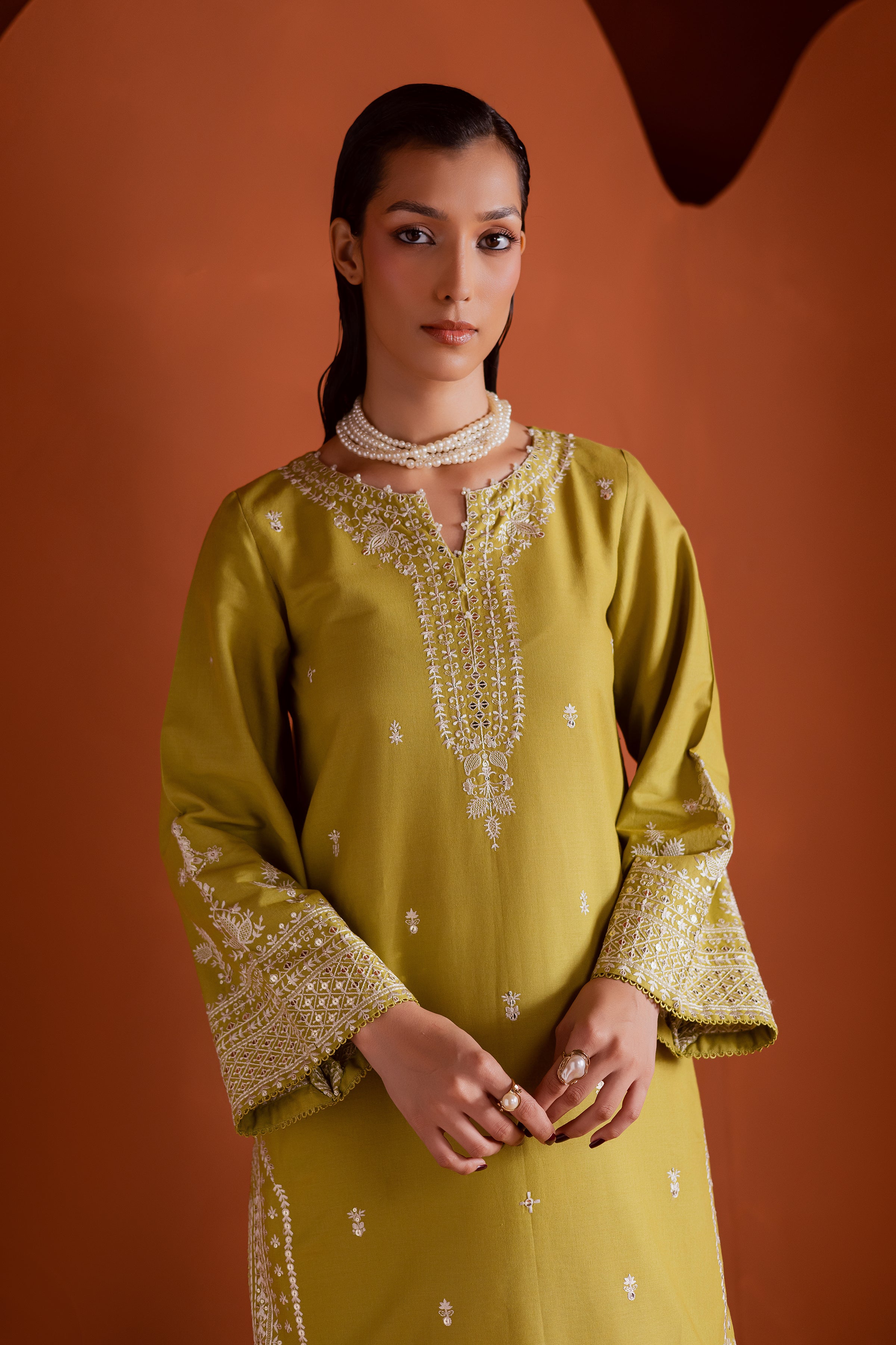  Dazy 2Pc - Embroidered Khaddar Dress BATIK WINTER PRET 2025  BATIK   XS / Pear Green / Khaddar-S / Pear Green / Khaddar-M / Pear Green / Khaddar-L / Pear Green / Khaddar-XL / Pear Green / Khaddar