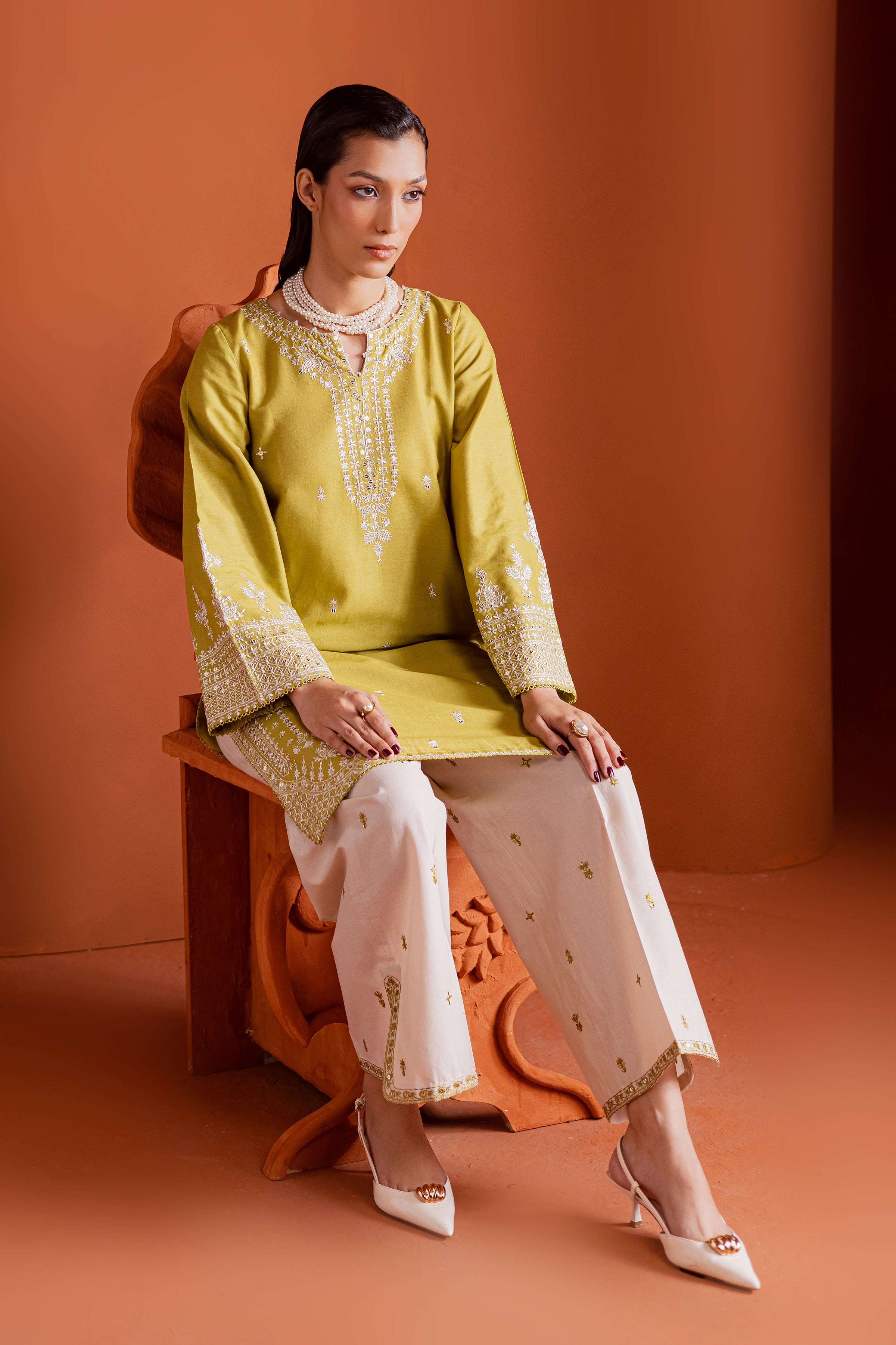  Dazy 2Pc - Embroidered Khaddar Dress BATIK WINTER PRET 2025  BATIK   XS / Pear Green / Khaddar-S / Pear Green / Khaddar-M / Pear Green / Khaddar-L / Pear Green / Khaddar-XL / Pear Green / Khaddar
