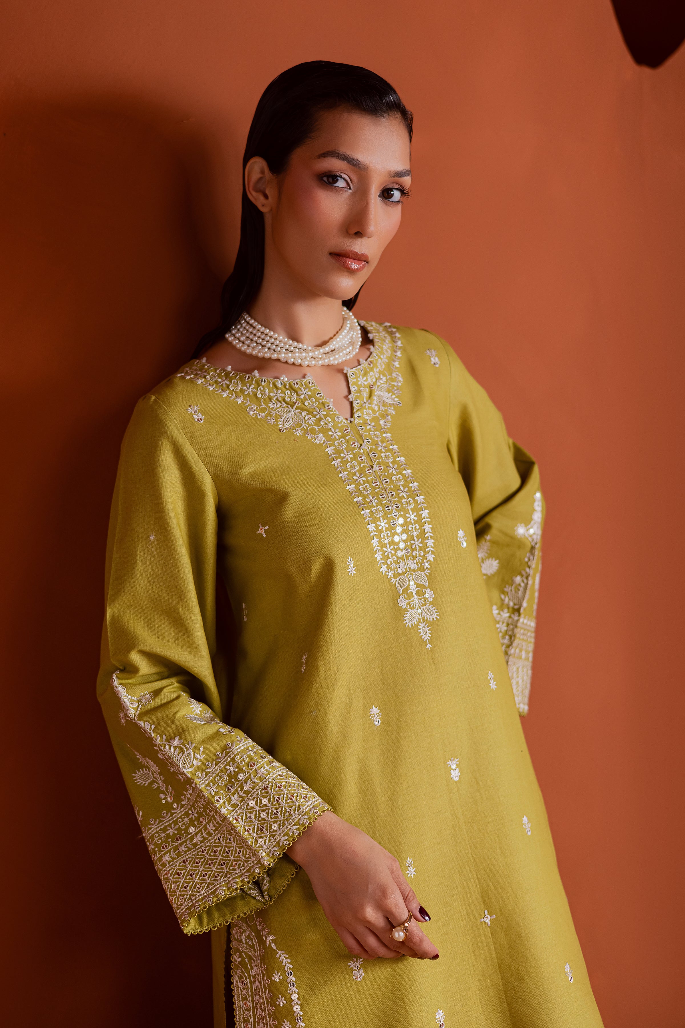  Dazy 2Pc - Embroidered Khaddar Dress BATIK WINTER PRET 2025  BATIK   XS / Pear Green / Khaddar-S / Pear Green / Khaddar-M / Pear Green / Khaddar-L / Pear Green / Khaddar-XL / Pear Green / Khaddar