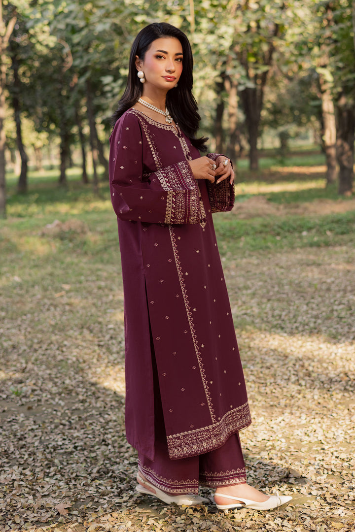  Deep Mauve 2Pc - Embroidered Khaddar Dress BATIK WINTER PRET 2025  BATIK   XS / Mauve / Khaddar-S / Mauve / Khaddar-M / Mauve / Khaddar-L / Mauve / Khaddar-XL / Mauve / Khaddar