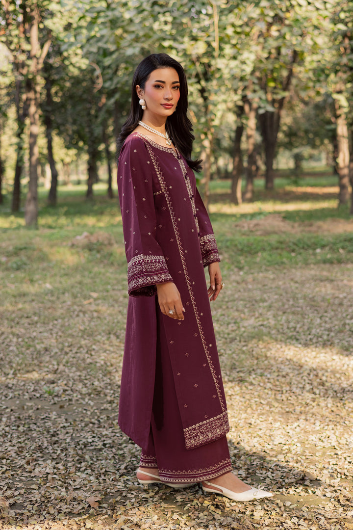  Deep Mauve 2Pc - Embroidered Khaddar Dress BATIK WINTER PRET 2025  BATIK   XS / Mauve / Khaddar-S / Mauve / Khaddar-M / Mauve / Khaddar-L / Mauve / Khaddar-XL / Mauve / Khaddar