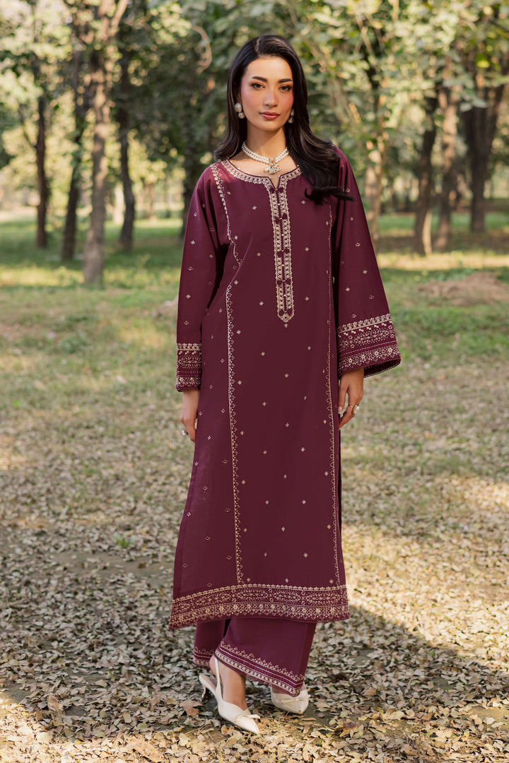  Deep Mauve 2Pc - Embroidered Khaddar Dress BATIK WINTER PRET 2025  BATIK   XS / Mauve / Khaddar-S / Mauve / Khaddar-M / Mauve / Khaddar-L / Mauve / Khaddar-XL / Mauve / Khaddar