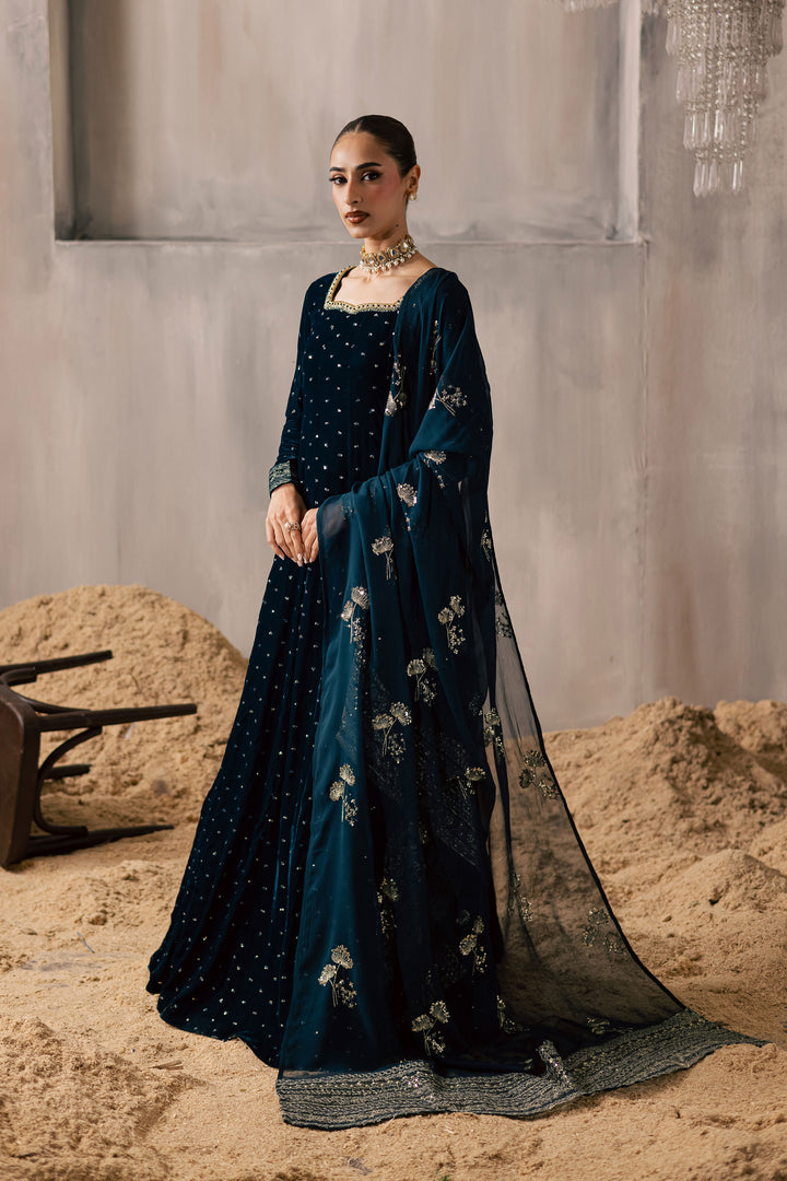  Delphinium 3Pc - Velvet Luxe Pret BATIKLuxePRET2025  BATIK   XS / Teal / Velvet-S / Teal / Velvet-M / Teal / Velvet-L / Teal / Velvet-XL / Teal / Velvet