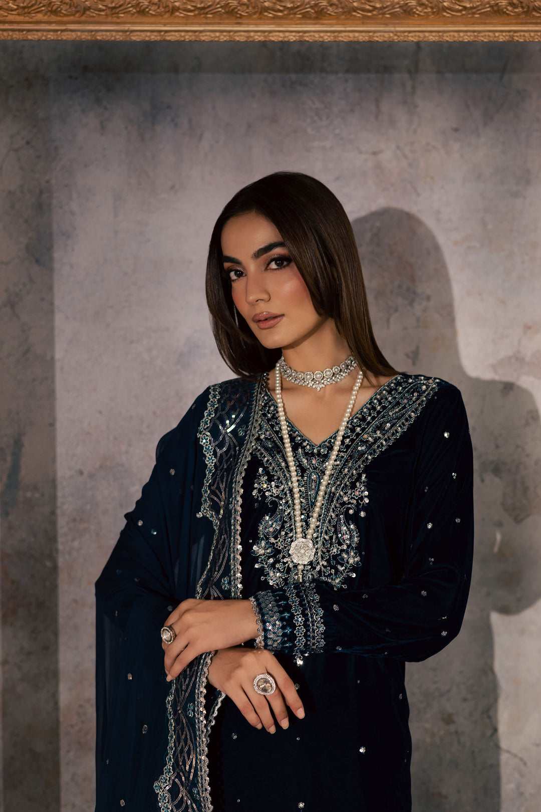  Deniz 3Pc - Velvet Formal Dress BATIKstudio  BATIK   S / Zinc / Velvet-M / Zinc / Velvet-L / Zinc / Velvet