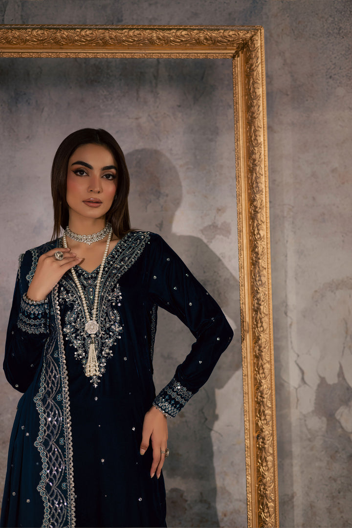  Deniz 3Pc - Velvet Formal Dress BATIKstudio  BATIK   S / Zinc / Velvet-M / Zinc / Velvet-L / Zinc / Velvet