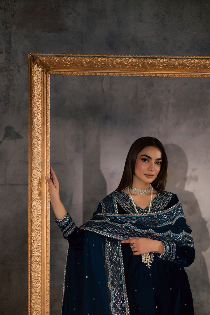  Deniz 3Pc - Velvet Formal Dress BATIKstudio  BATIK   S / Zinc / Velvet-M / Zinc / Velvet-L / Zinc / Velvet